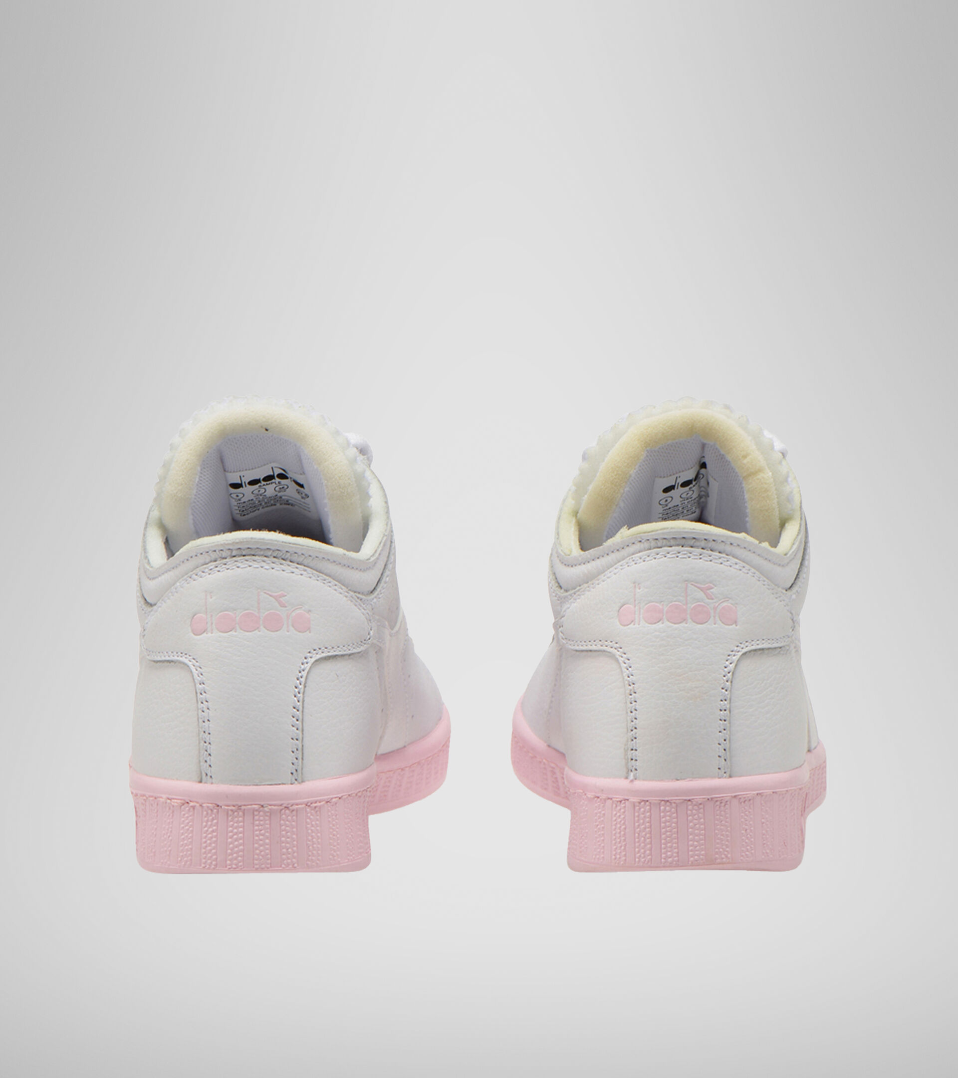 Sports shoe - Women GAME L ROW CUT SOLE BLOCK WN SUPER WHITE/PARFAIT PINK - Diadora