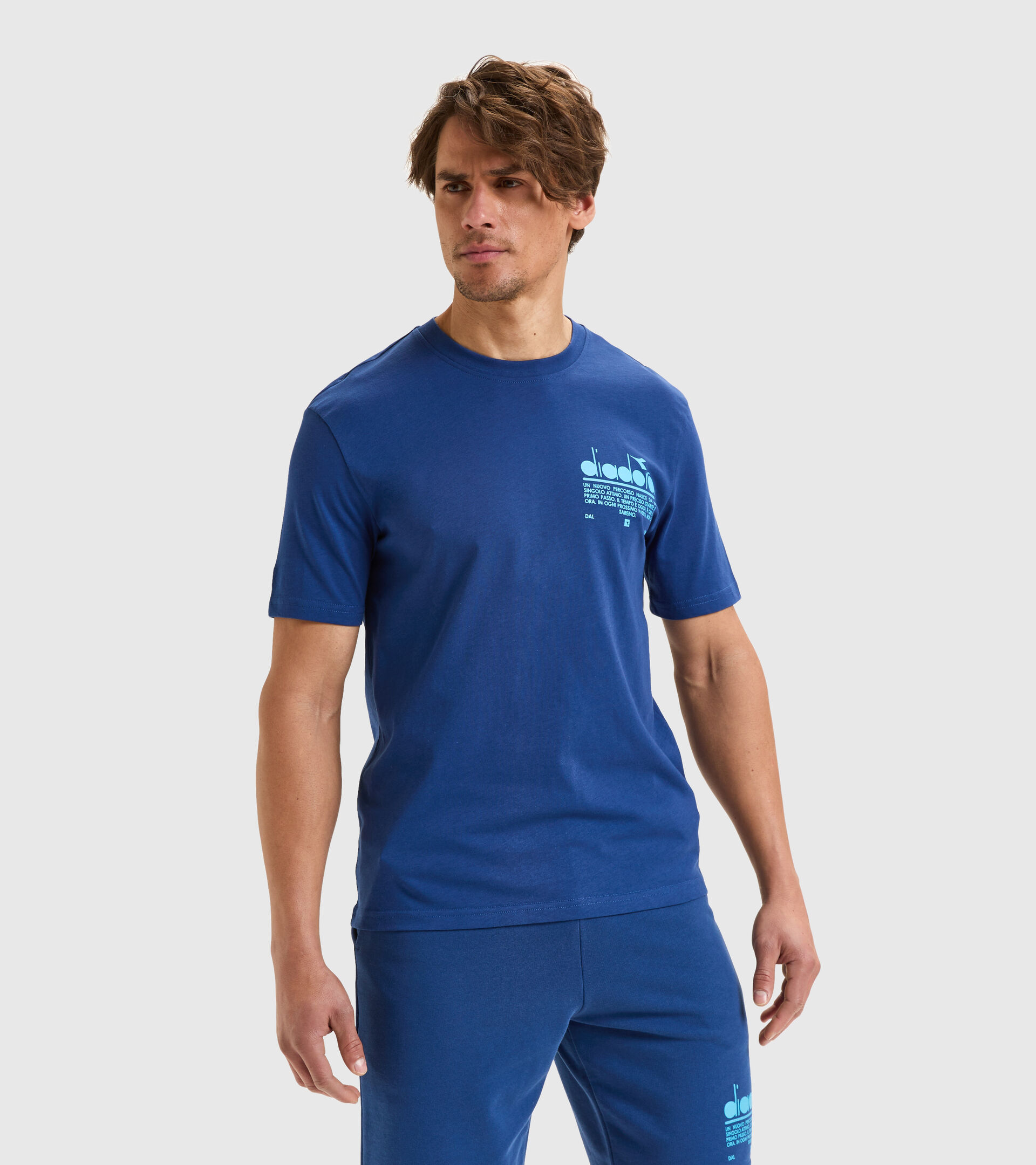 T-shirt in cotone - Unisex T-SHIRT SS MANIFESTO BLU ESTATE - Diadora