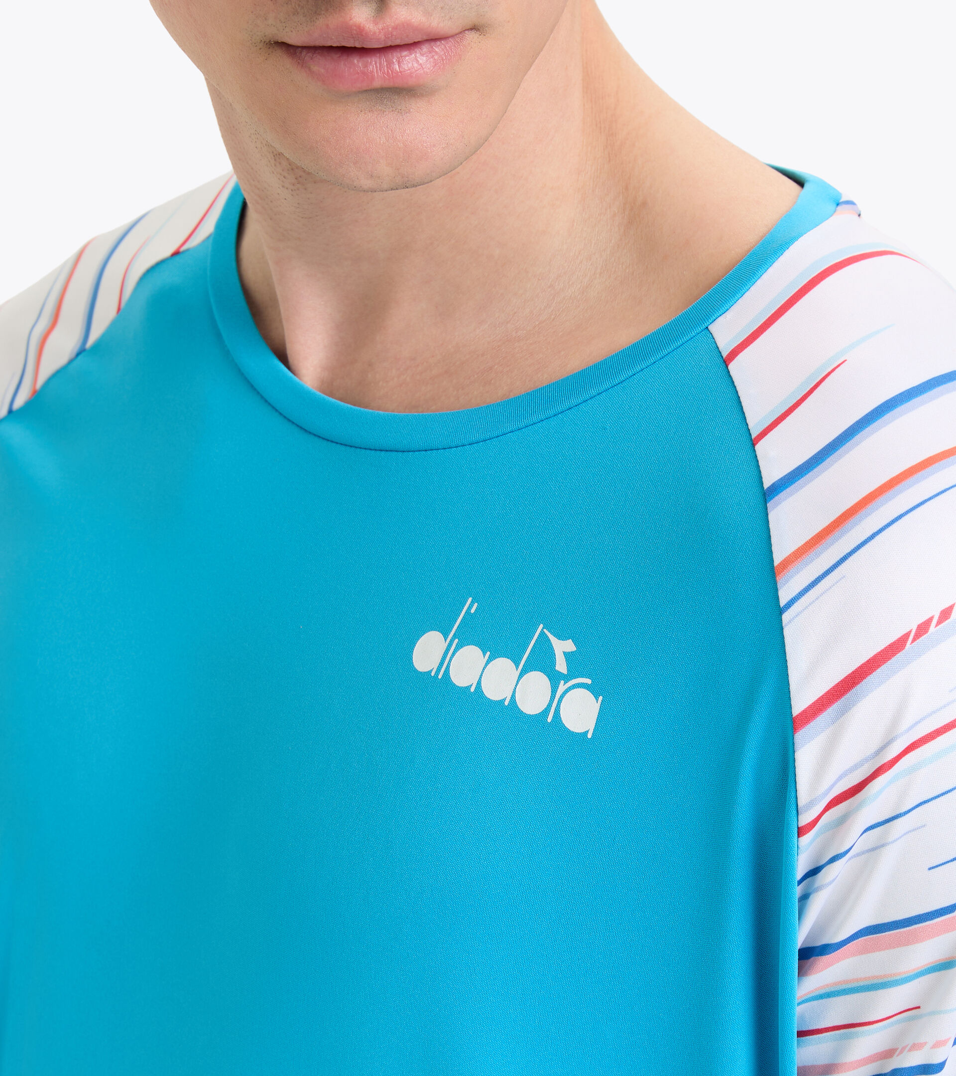 Tennis T-shirt - Men SS T-SHIRT TURQUOISE BLUE - Diadora