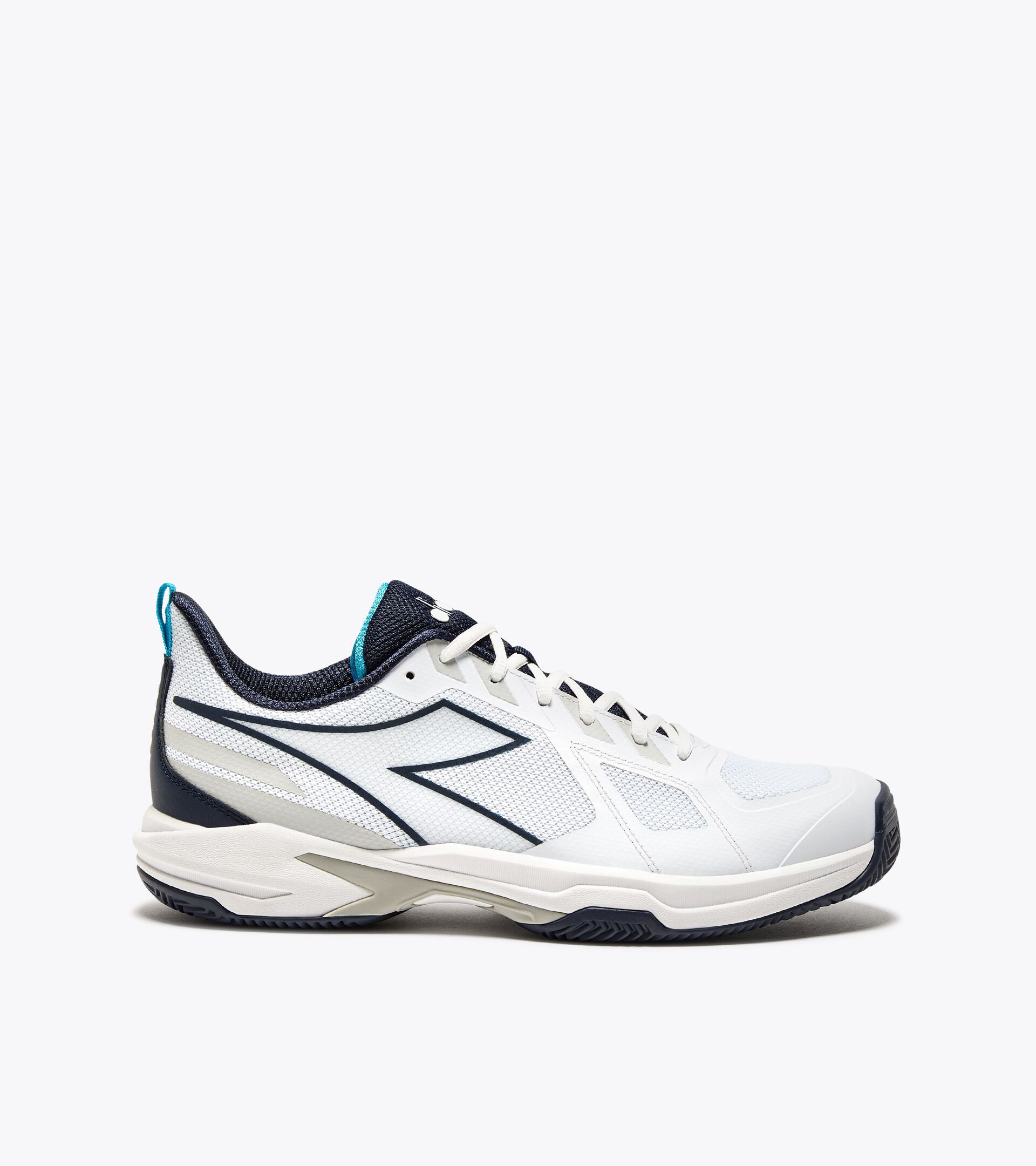 Tennis shoe for clay courts - Stability - Men’s TROFEO 3 CLAY WHITE/BLUE CORSAIR - Diadora