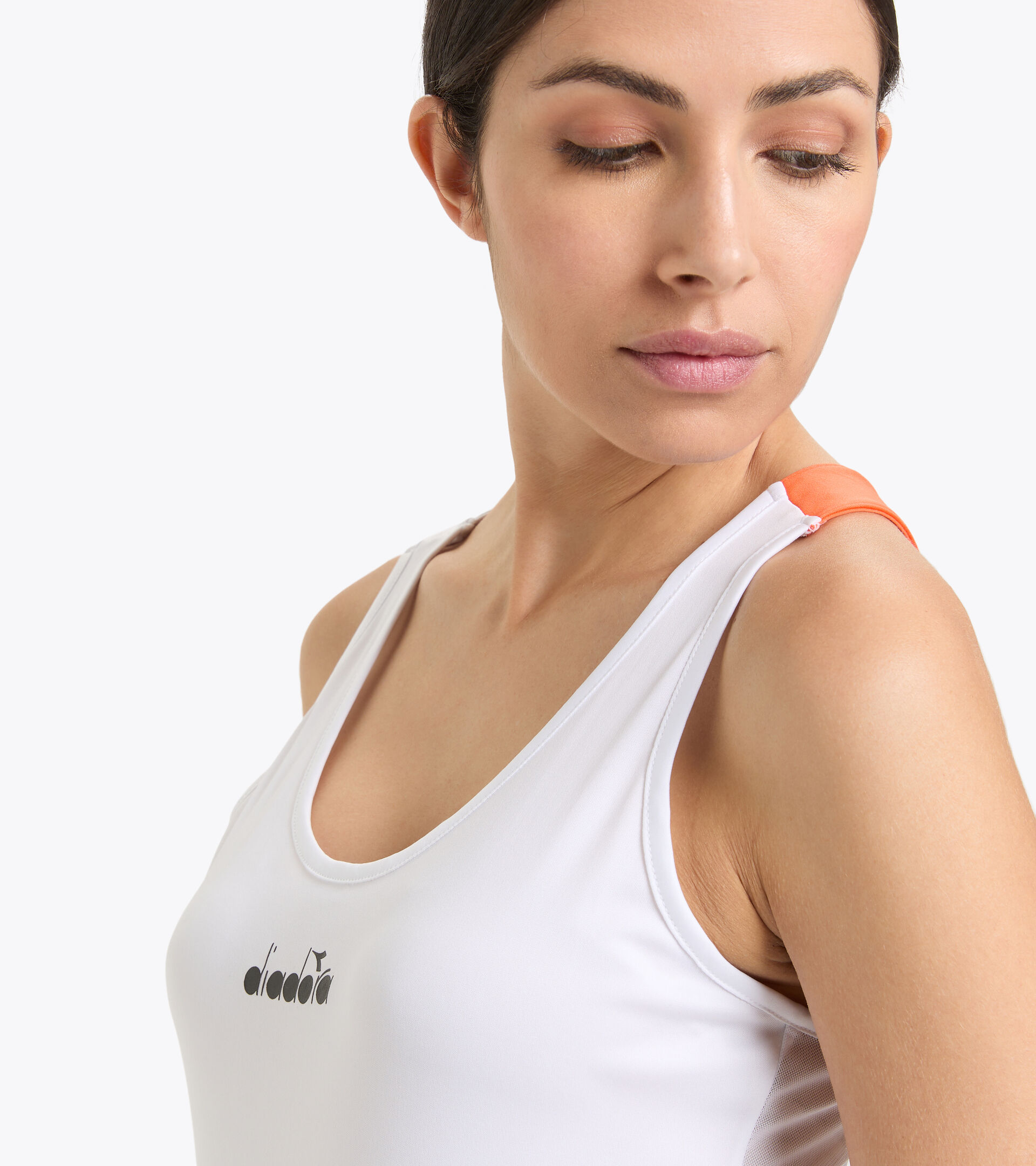 Camiseta sin mangas de tenis - Mujer L. TANK BLANCO VIVO - Diadora