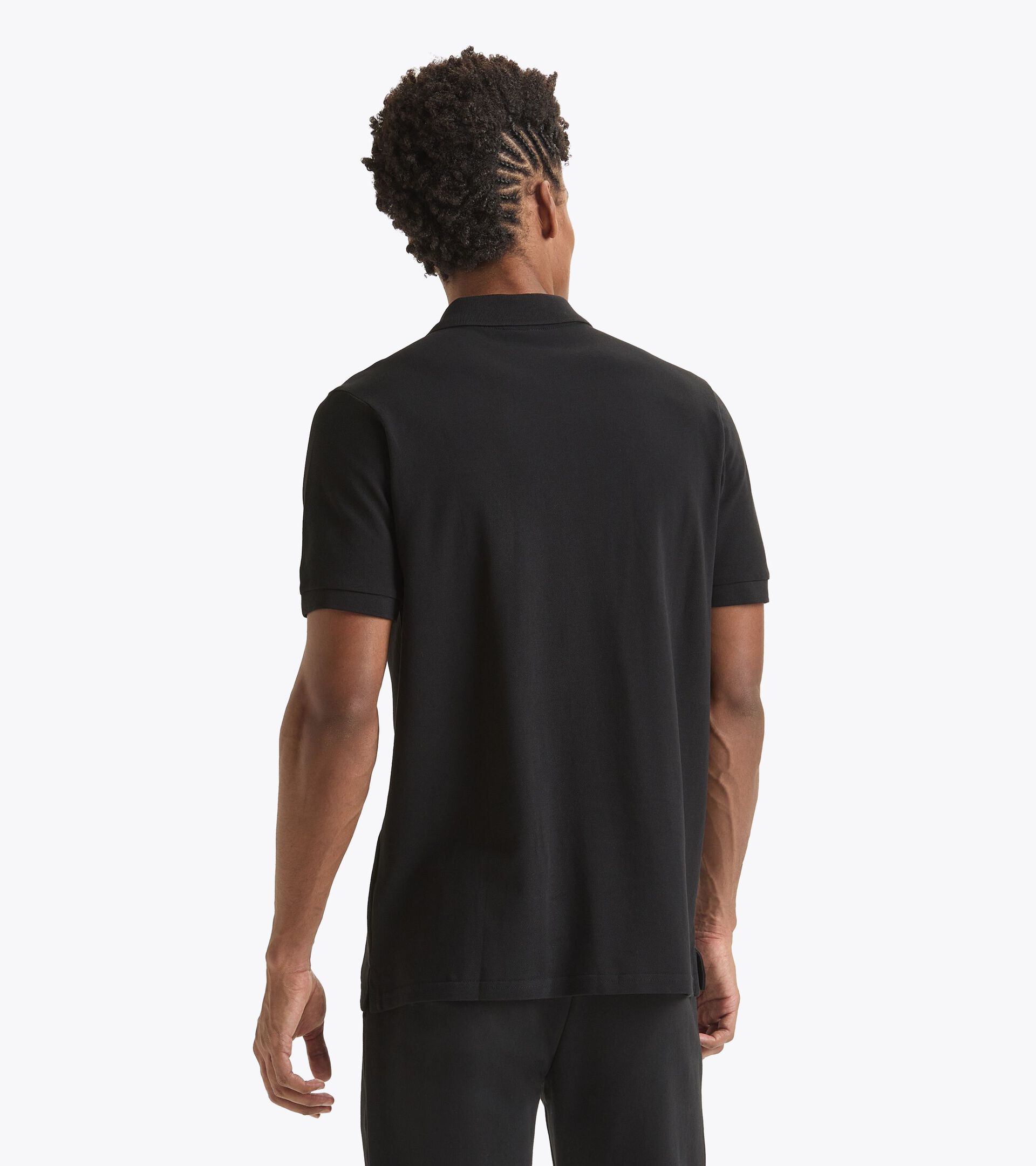 Sporty polo shirt - Made in Italy - Gender Neutral POLO SS LOGO BLACK - Diadora