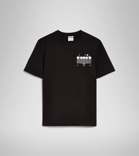 T-SHIRT SS MANIFESTO, NOIR T-shirt en coton biologique - Unisexe T-SHIRT SS MANIFESTO NOIR - Diadora