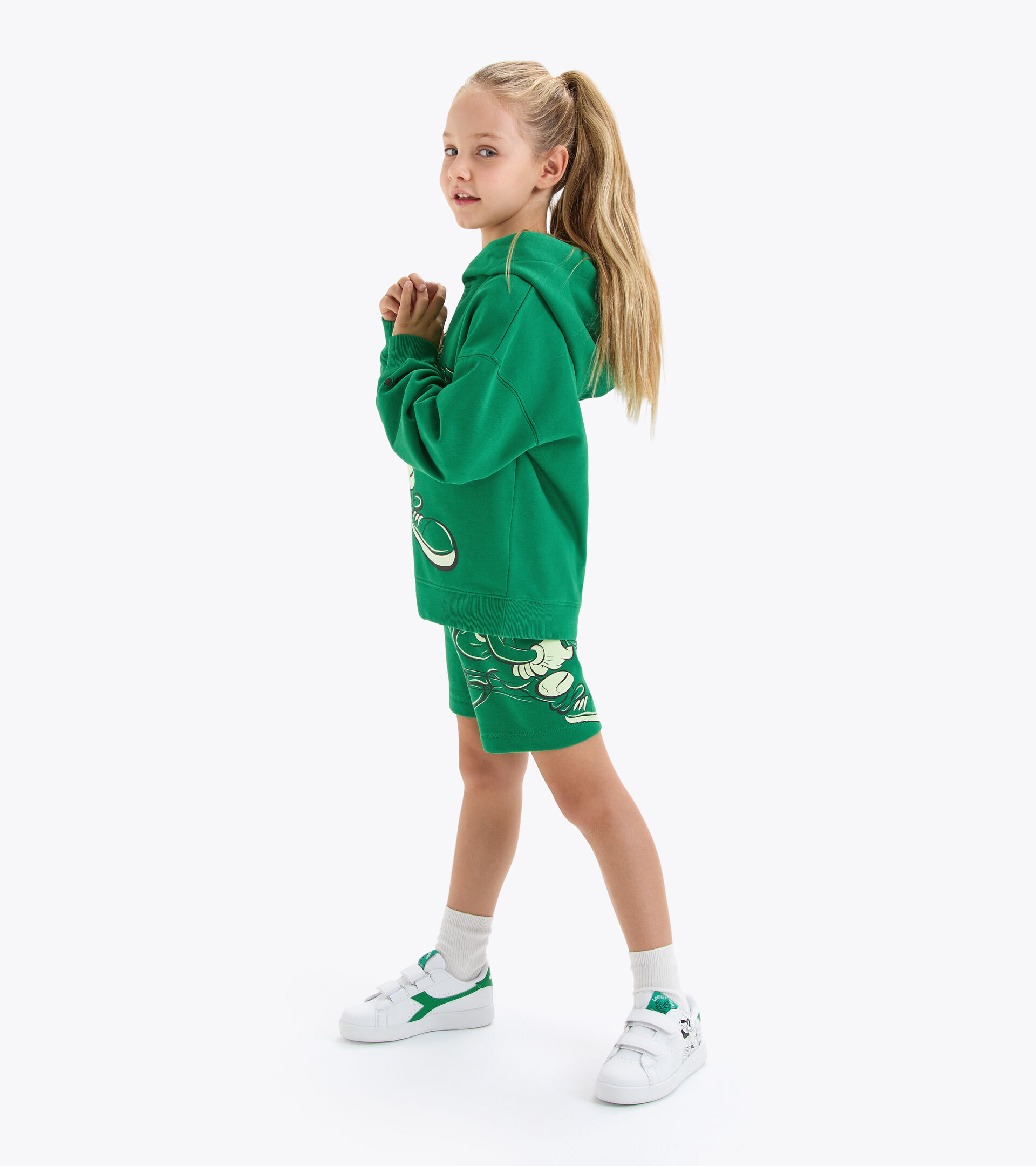 Hooded sweatshirt - Kids JU.HOODIE WB JOLLY GREEN - Diadora