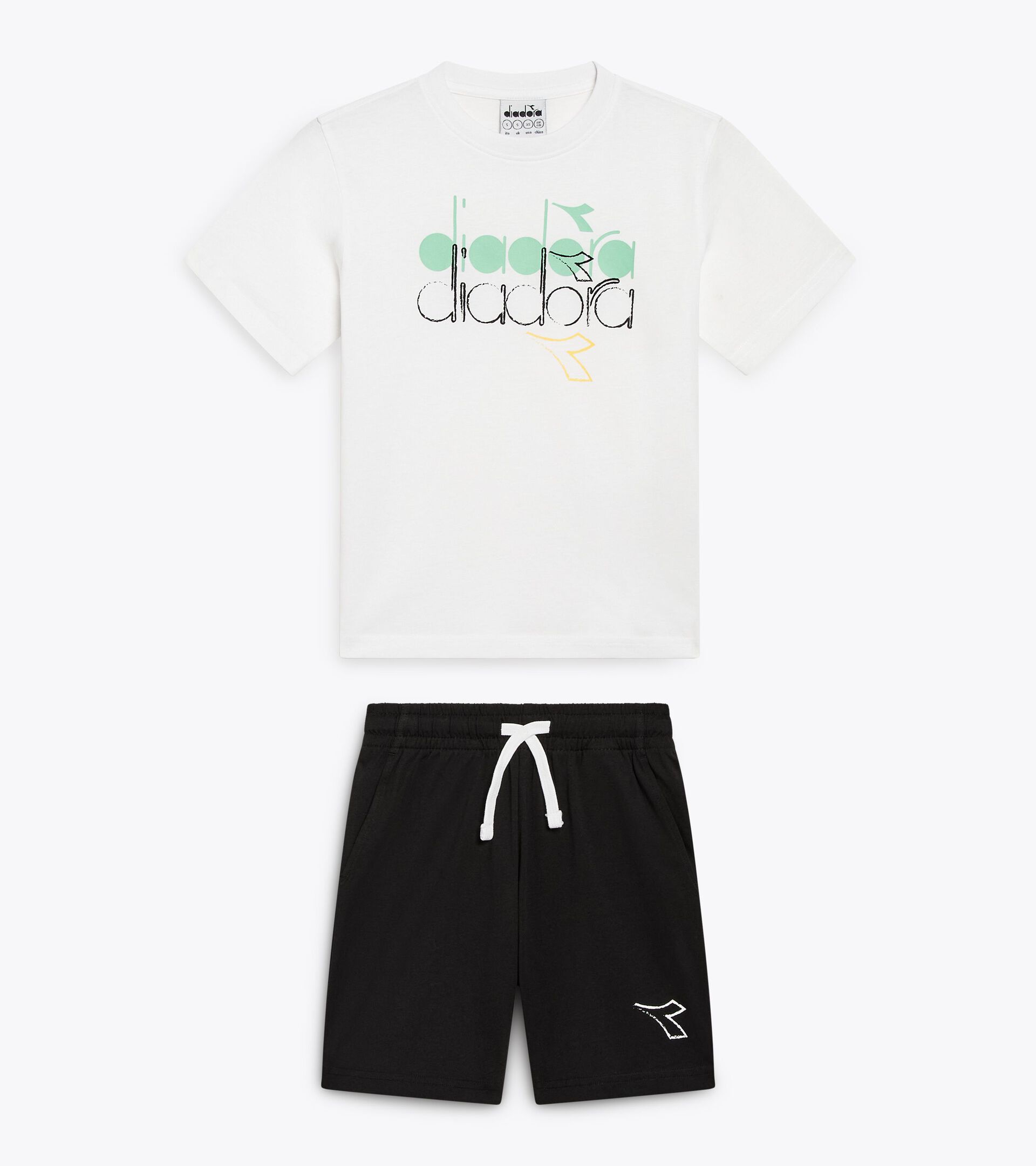 Sports set - T-shirt and shorts - Boy JB. SET  ESSENTIAL SPORTS SS OPTICAL WHITE - Diadora