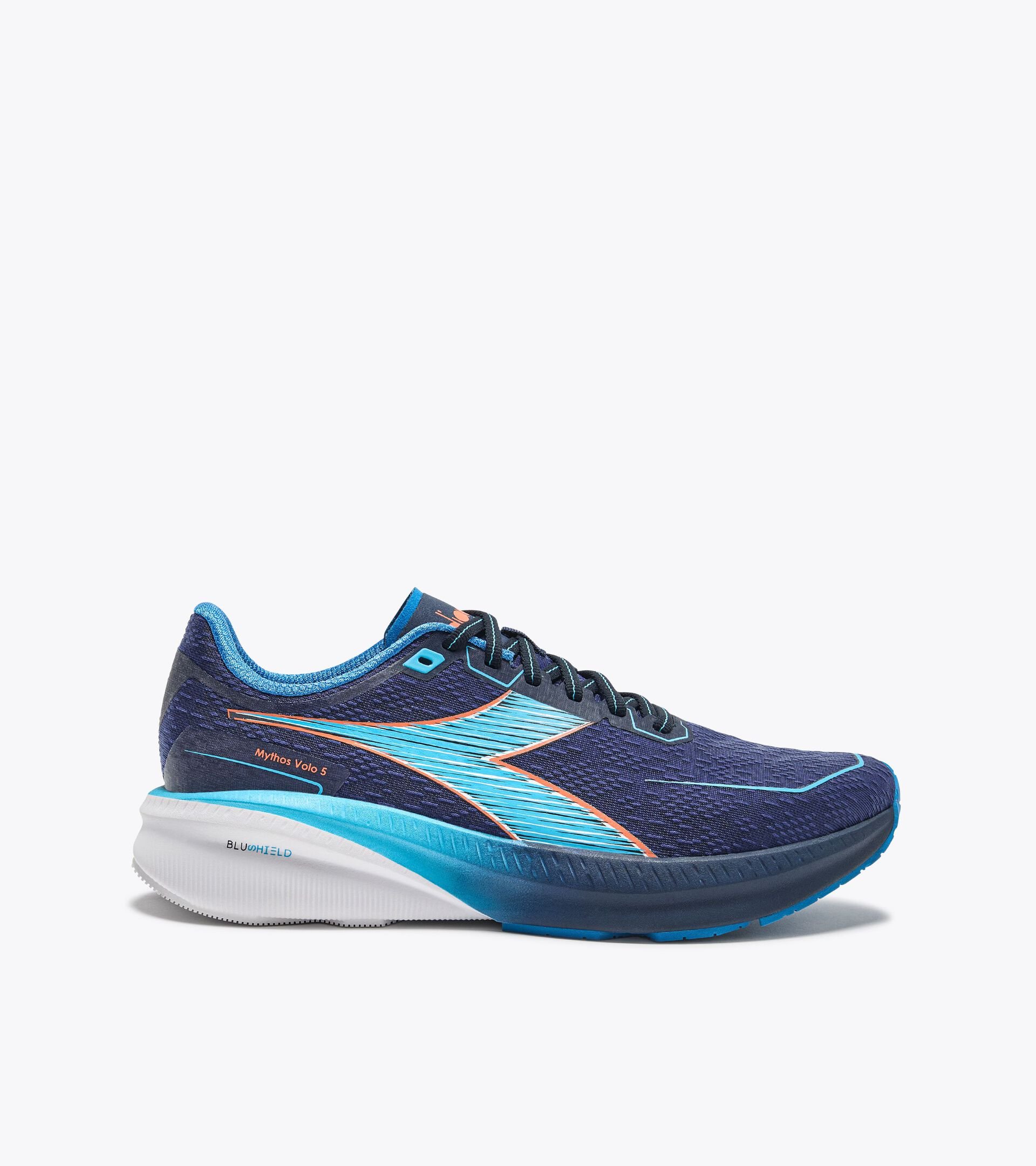 Running shoe - Stability and lightness - Men’s MYTHOS BLUSHIELD VOLO 5 BL CORSAIR/AQUARIUS/NECTARINE - Diadora