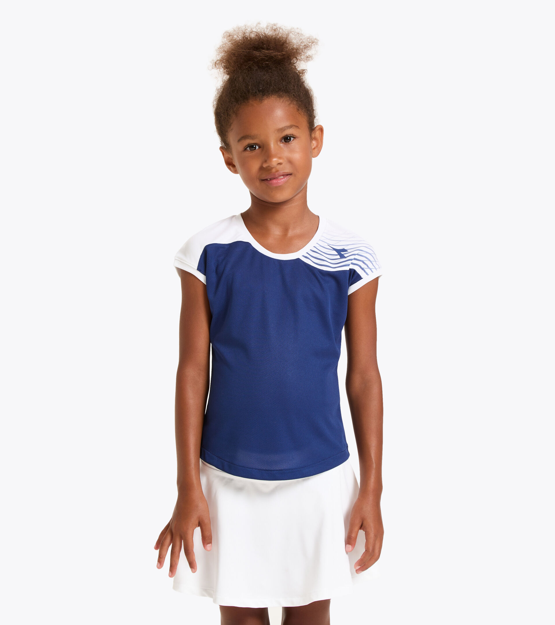 Tennis T-shirt - Junior G. T-SHIRT COURT SALTIRE NAVY - Diadora