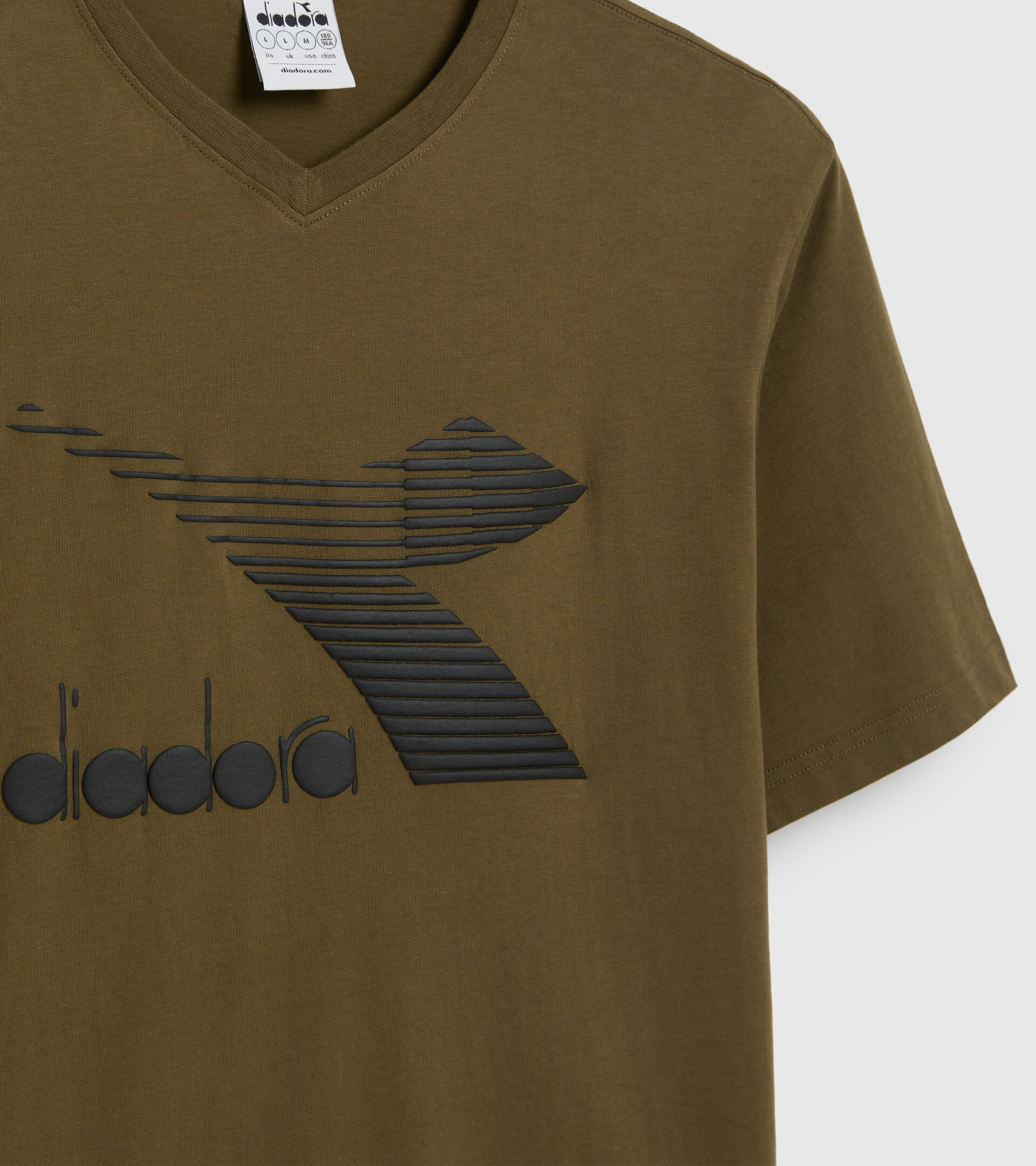 Camiseta de algodón - Hombre T-SHIRT SS DRIFT OLIVA MILITAR - Diadora