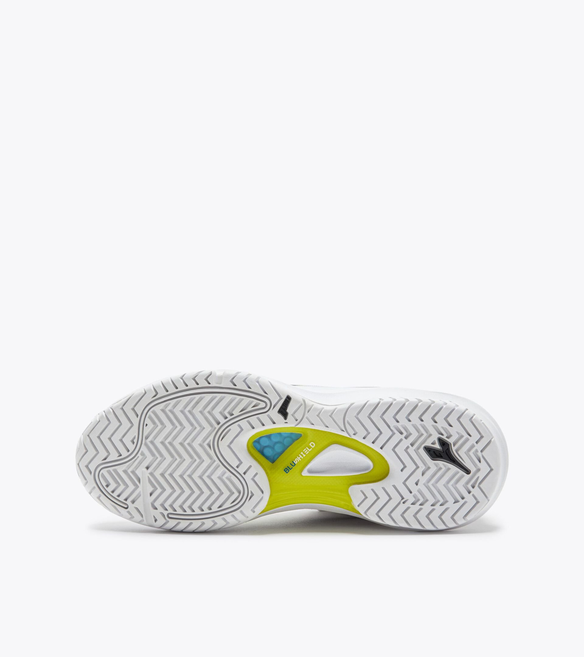 Tennis shoes for hard surfaces or clay - Women SPEED BLUSHIELD FLY 4 + W AG WHITE/BLACK/VIVACIOUS - Diadora