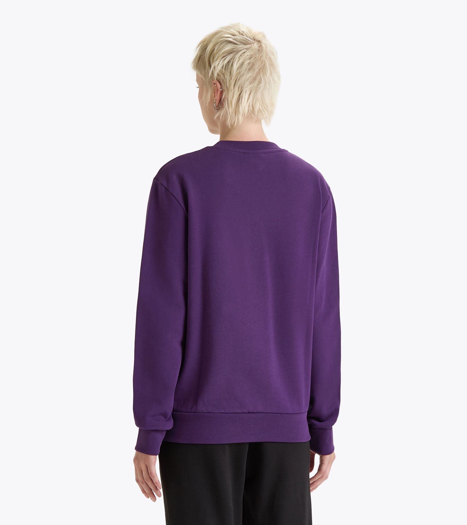Cotton crewneck - All-Gender SWEATSHIRT CREW LOGO VIOLET JEWEL - Diadora