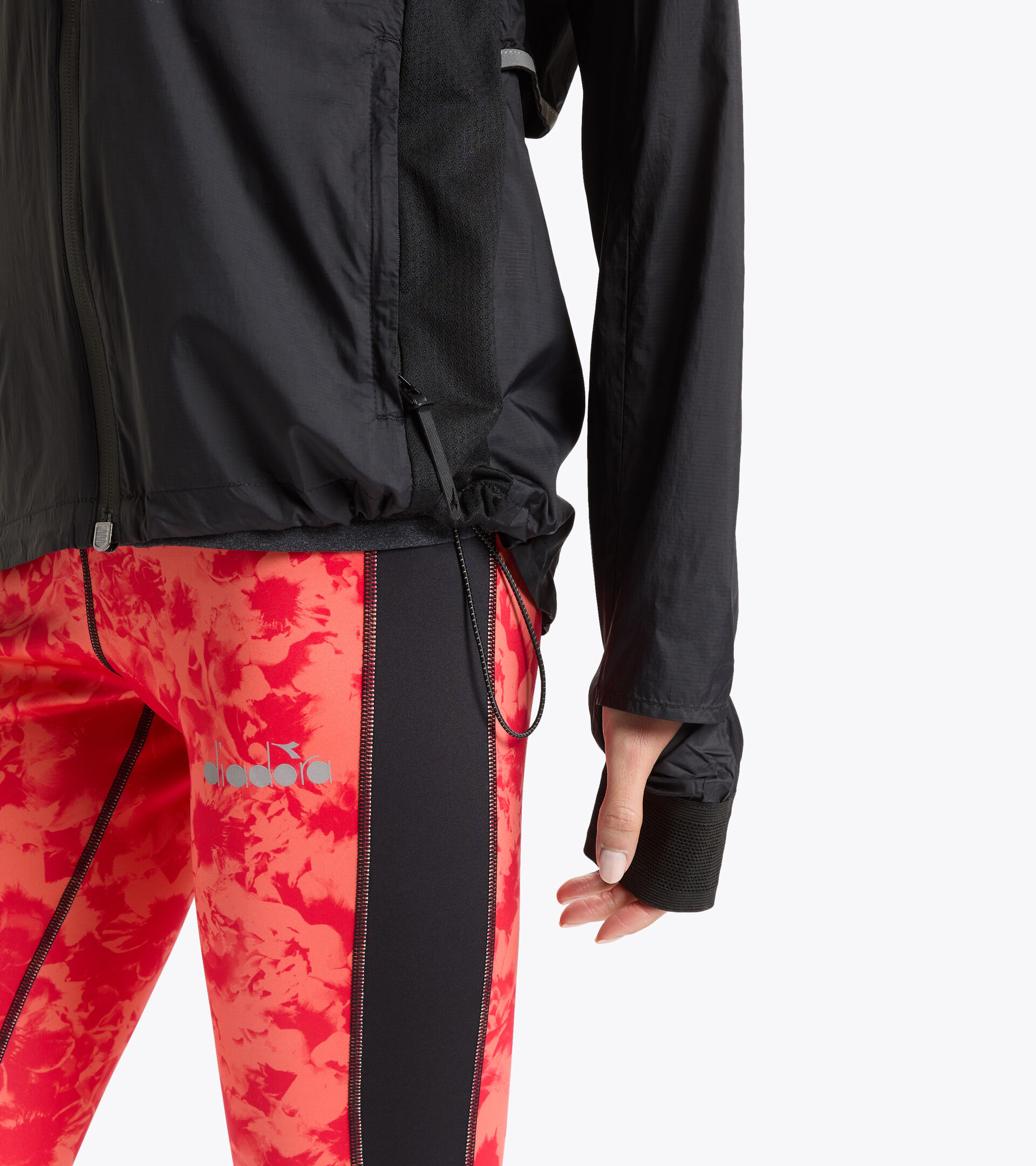 Running jacket - Women L. JACKET BE ONE BLACK - Diadora