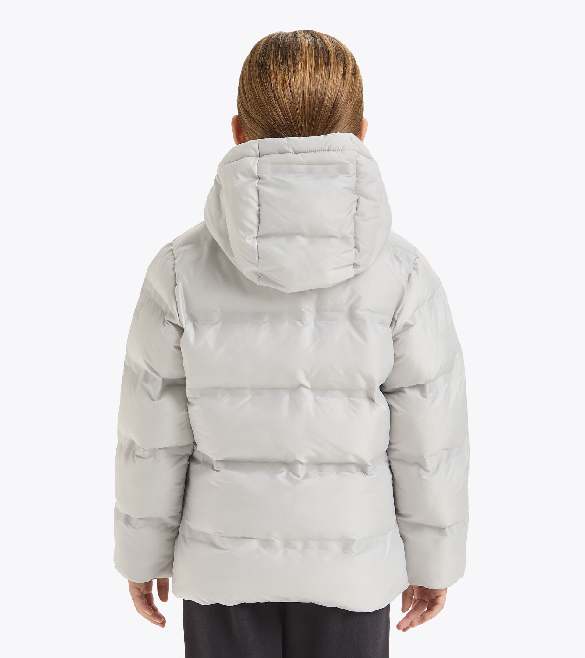 Puffer jacket - Girls JG. HOODIE INSULATED JACKET GREY ALASKA - Diadora