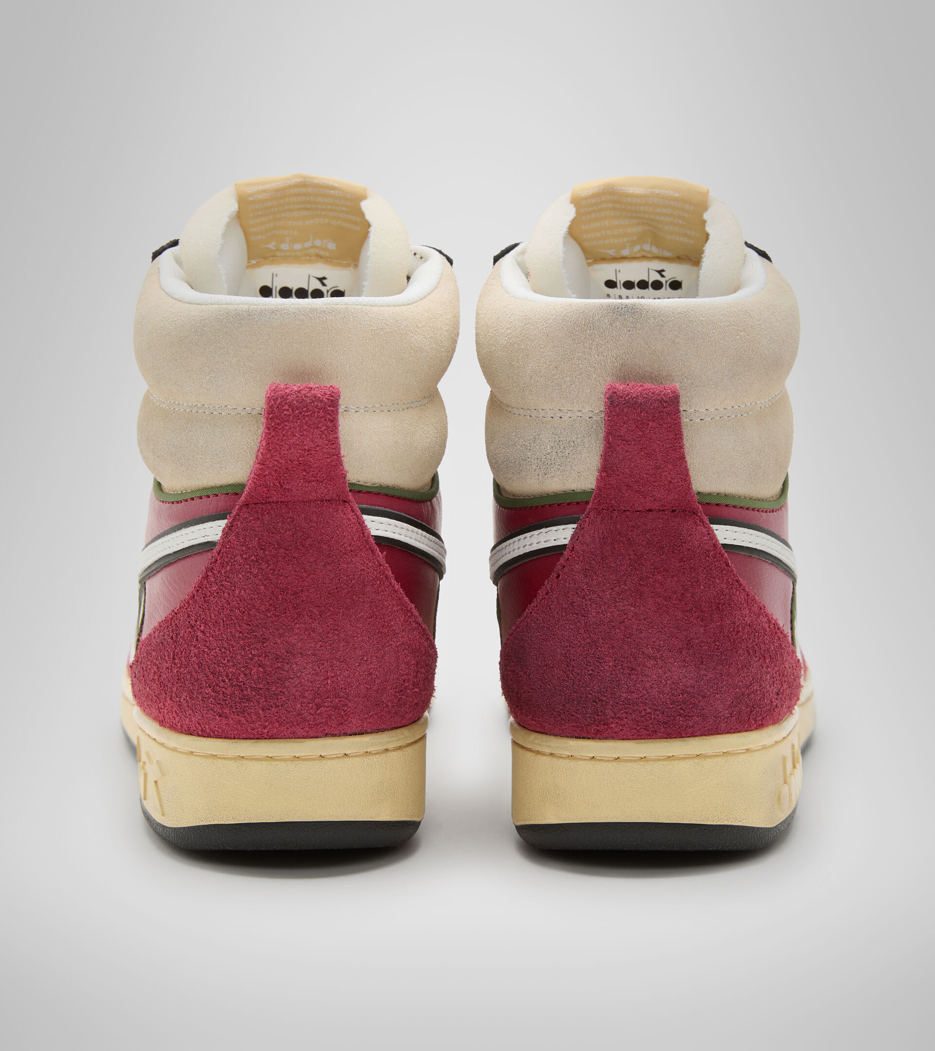Sports shoes - Unisex MAGIC BASKET MID LEGACY CLOUD CREAM/RHUBARB/BLACK - Diadora