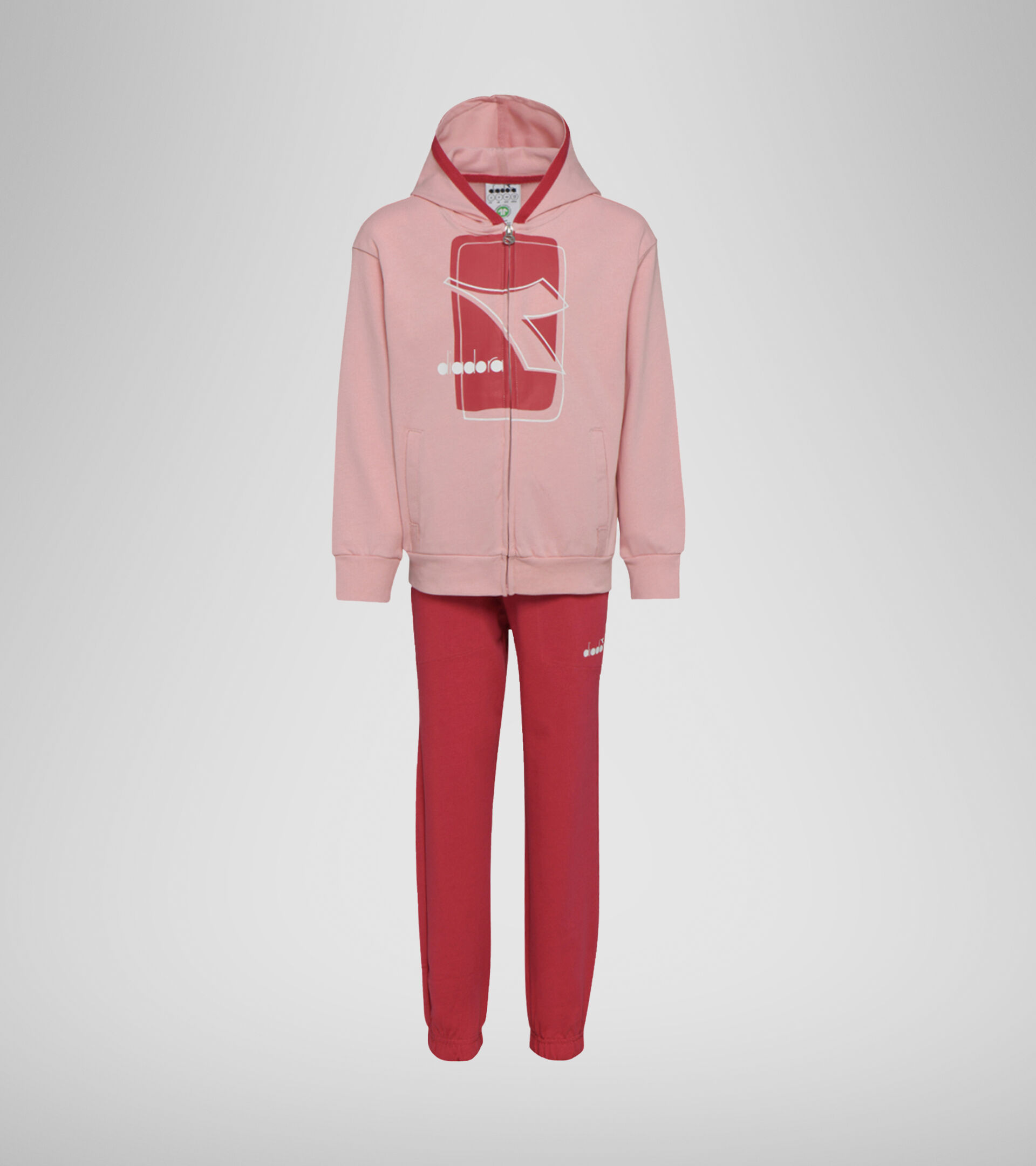 Chándal - Niños y niñas JU. TRACKSUIT HOODIE FZ ELEMENTS ROSA PIEL DE MELOCOTON - Diadora