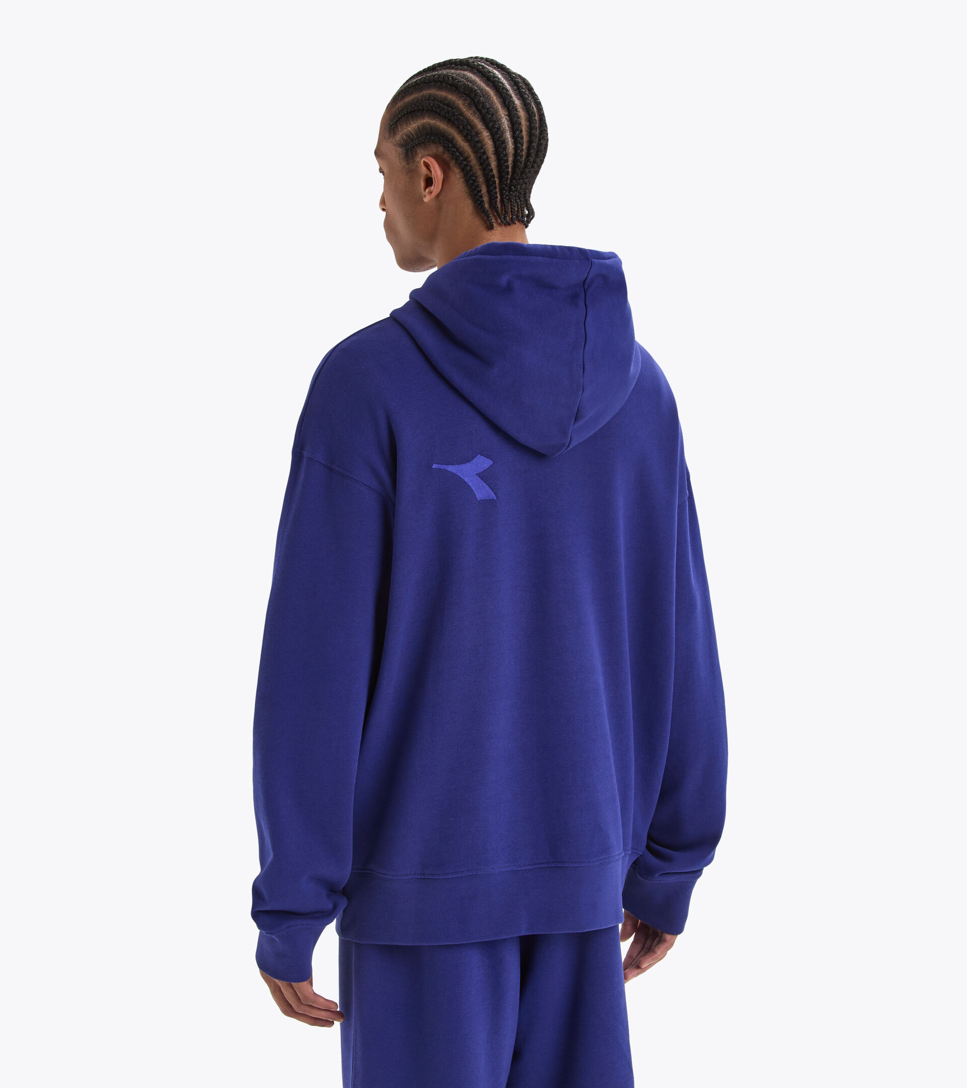 Cotton hoodie - Gender neutral HOODIE SPW LOGO BLUE PRINT - Diadora