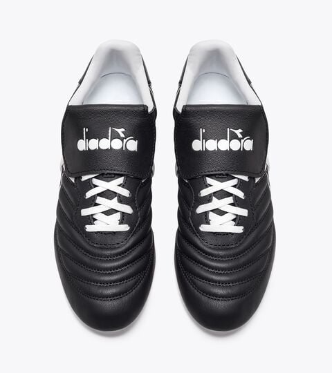 BRASIL OG LT T MDPU, BLACK /WHITE Calcio boots for firm ground - Men's BRASIL OG LT T MDPU BLACK /WHITE - Diadora