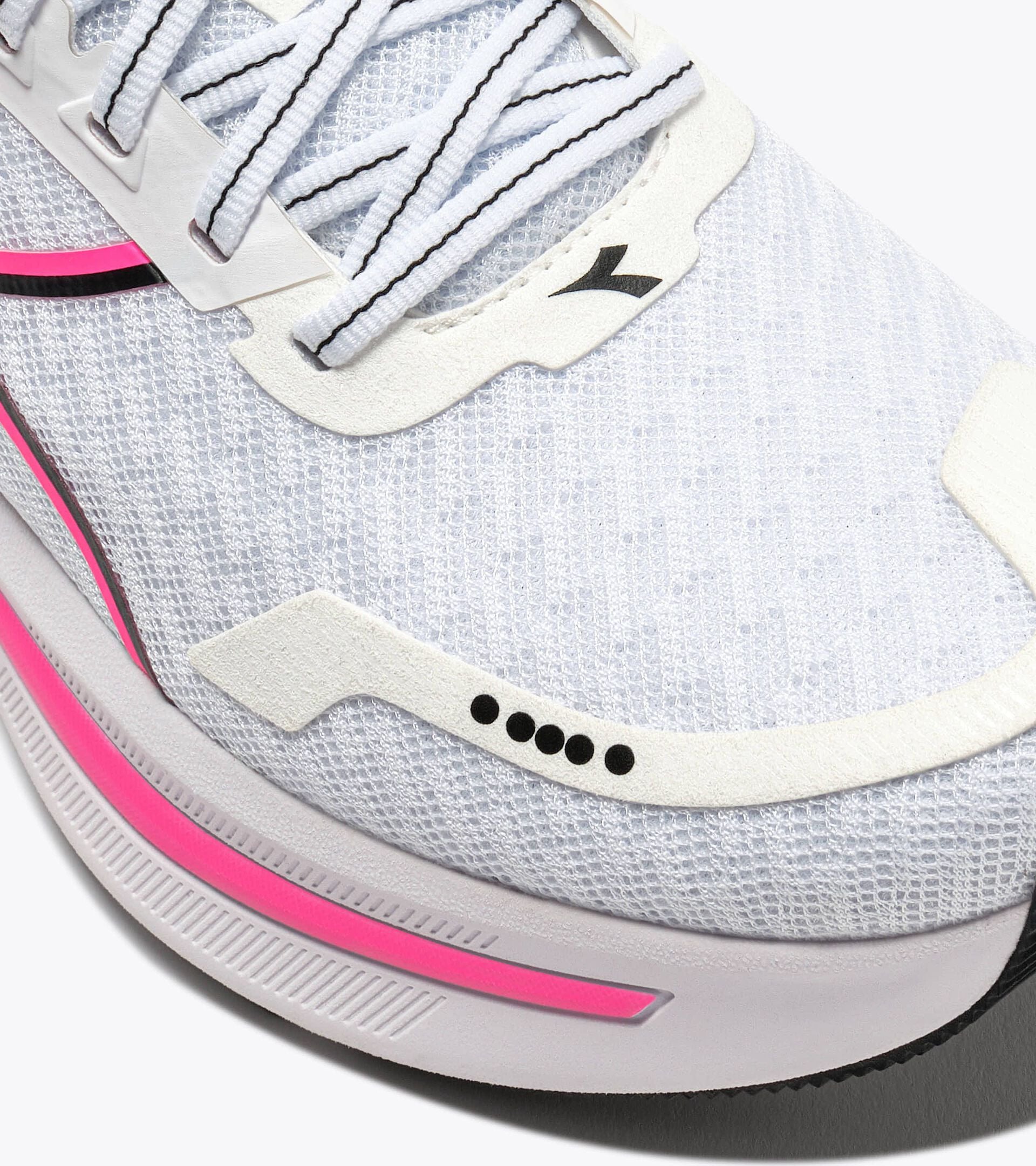 Neutral running shoe - Comfort and stability - Women's CELLULA  2 W WHITE/BLACK/PINK FL - Diadora