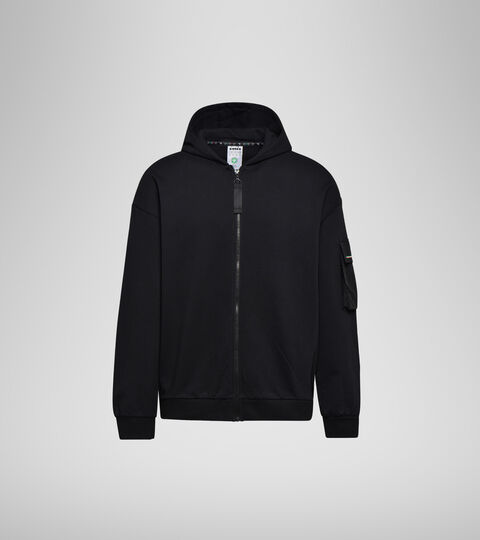 Sportswear jacket - Men HOODIE FZ URBANITY BLACK - Diadora