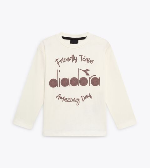 T-shirt à manches courtes - Ado garçon JB. T-SHIRT LS FRIENDLY TEAM TD CREAM - Diadora