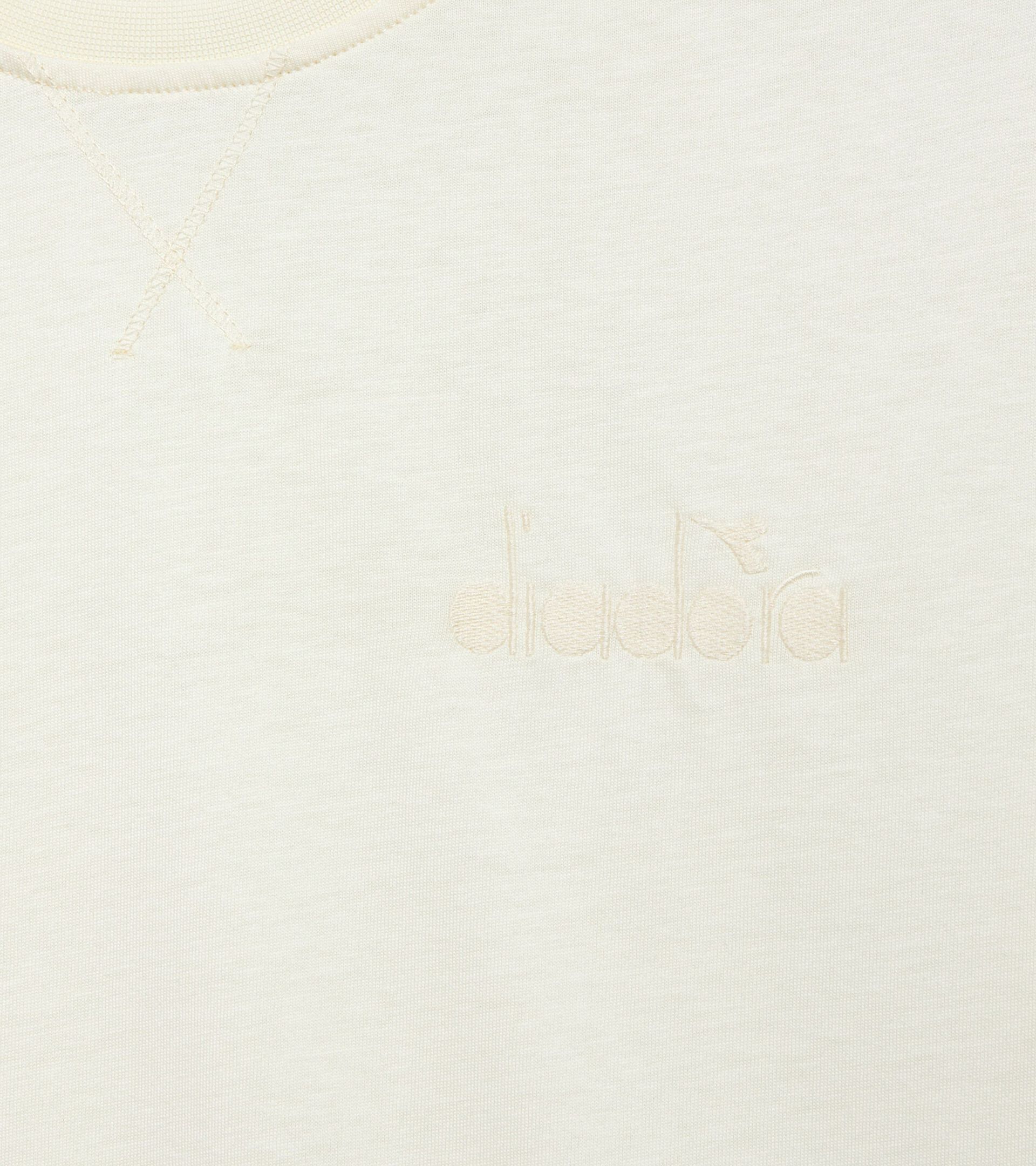 T-shirt - Gender Neutral T-SHIRT SS ATHL. LOGO BLANCHE VANILLE GLACE - Diadora