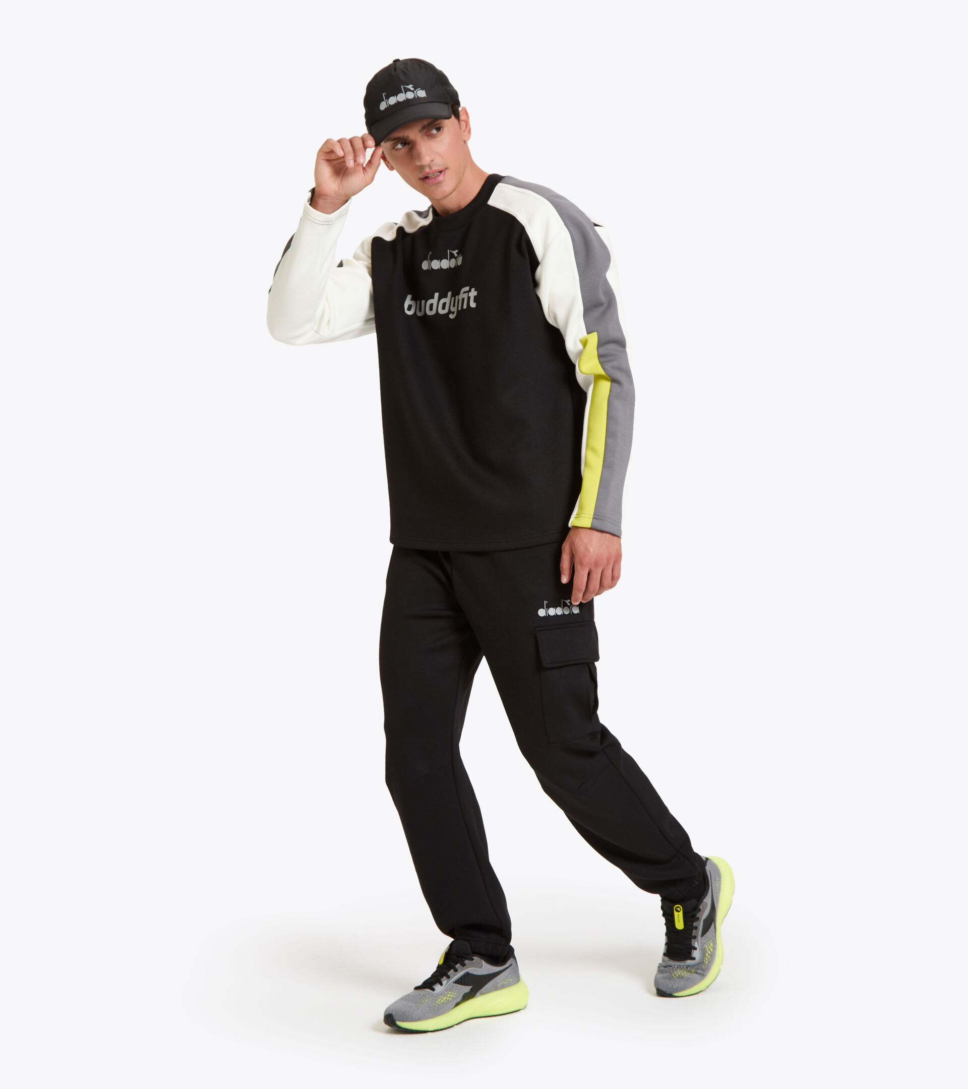 Sweat-shirt ras-du-cou - Homme SWEATSHIRT CREW BUDDYFIT NOIR - Diadora