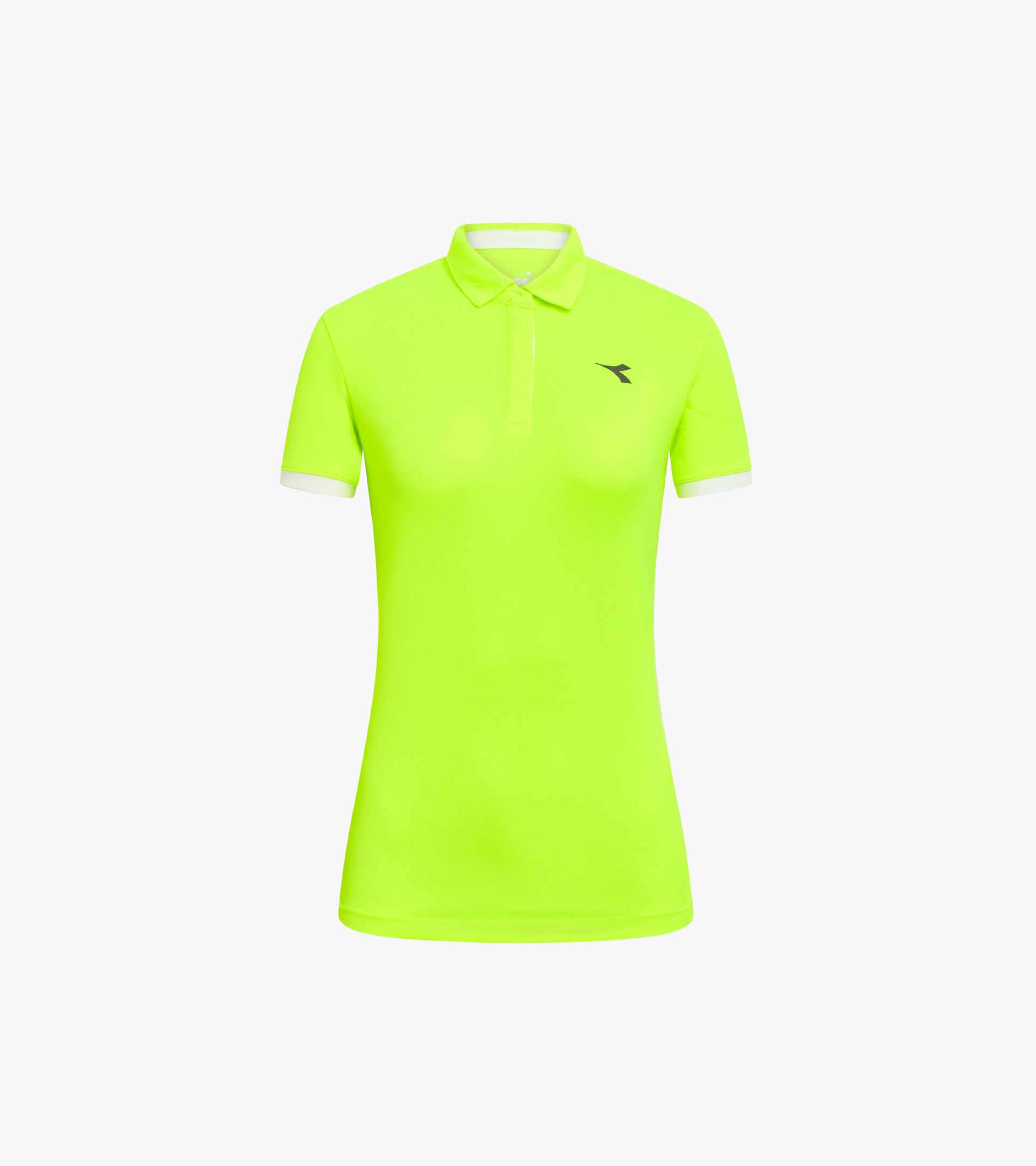 Polo de tennis - Femme L. POLO COURT JAUNE FLUO DD - Diadora