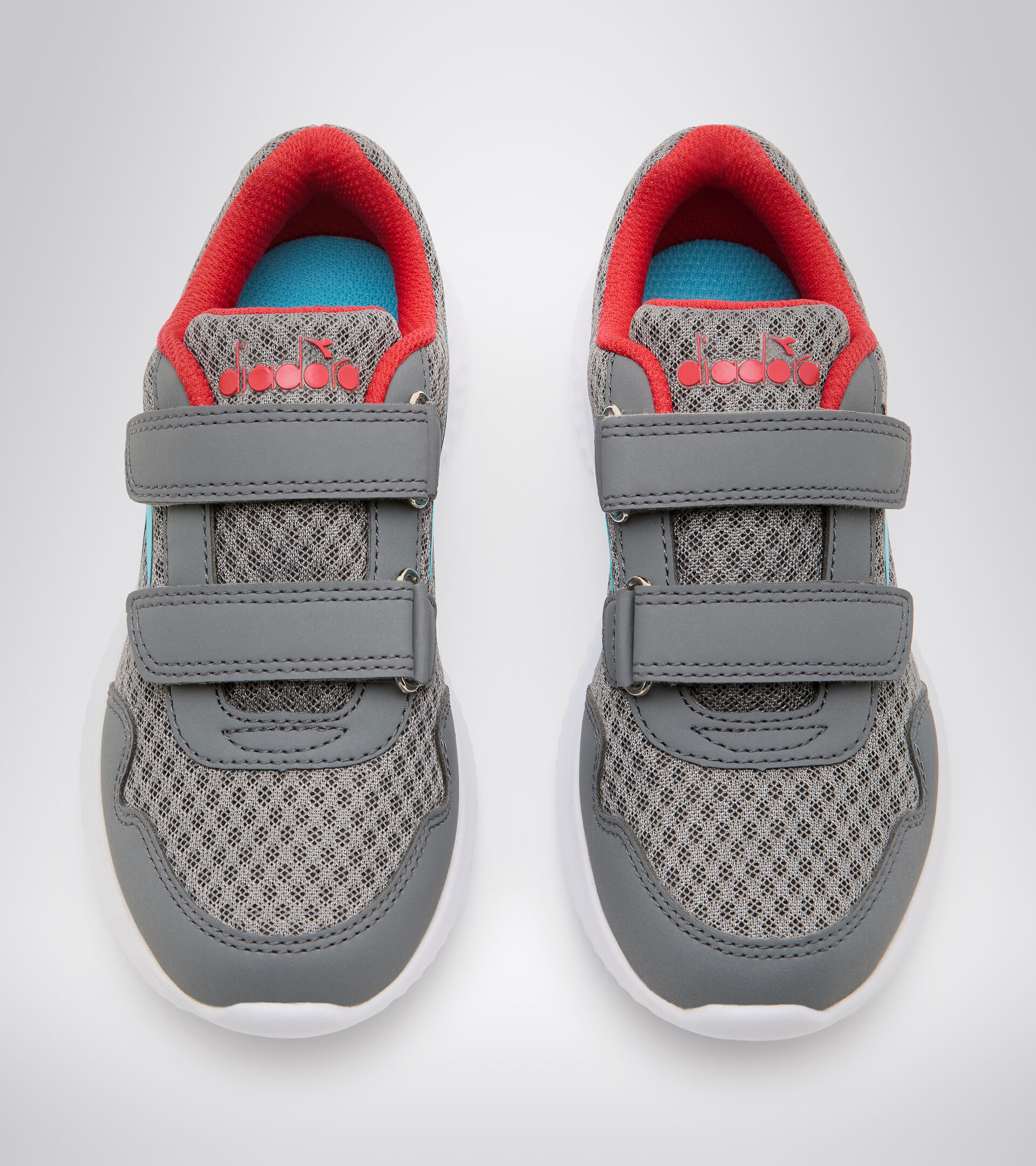 Running shoe - Kids ROBIN 2 JR V STEEL GRAY/BLUE ATOLL - Diadora