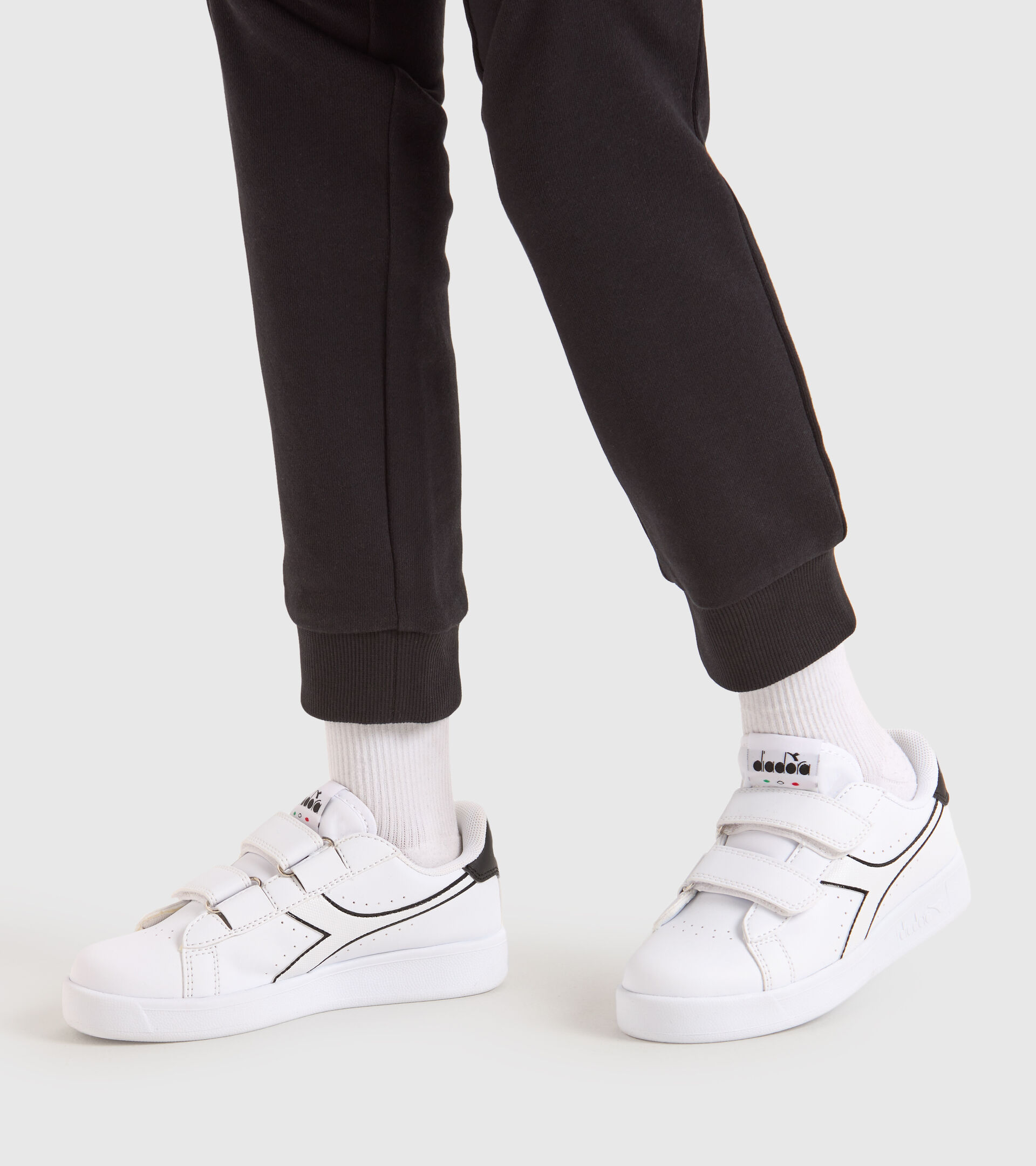 Sports shoes - Kids 4-8 years GAME P PS WHITE/WHITE/BLACK - Diadora