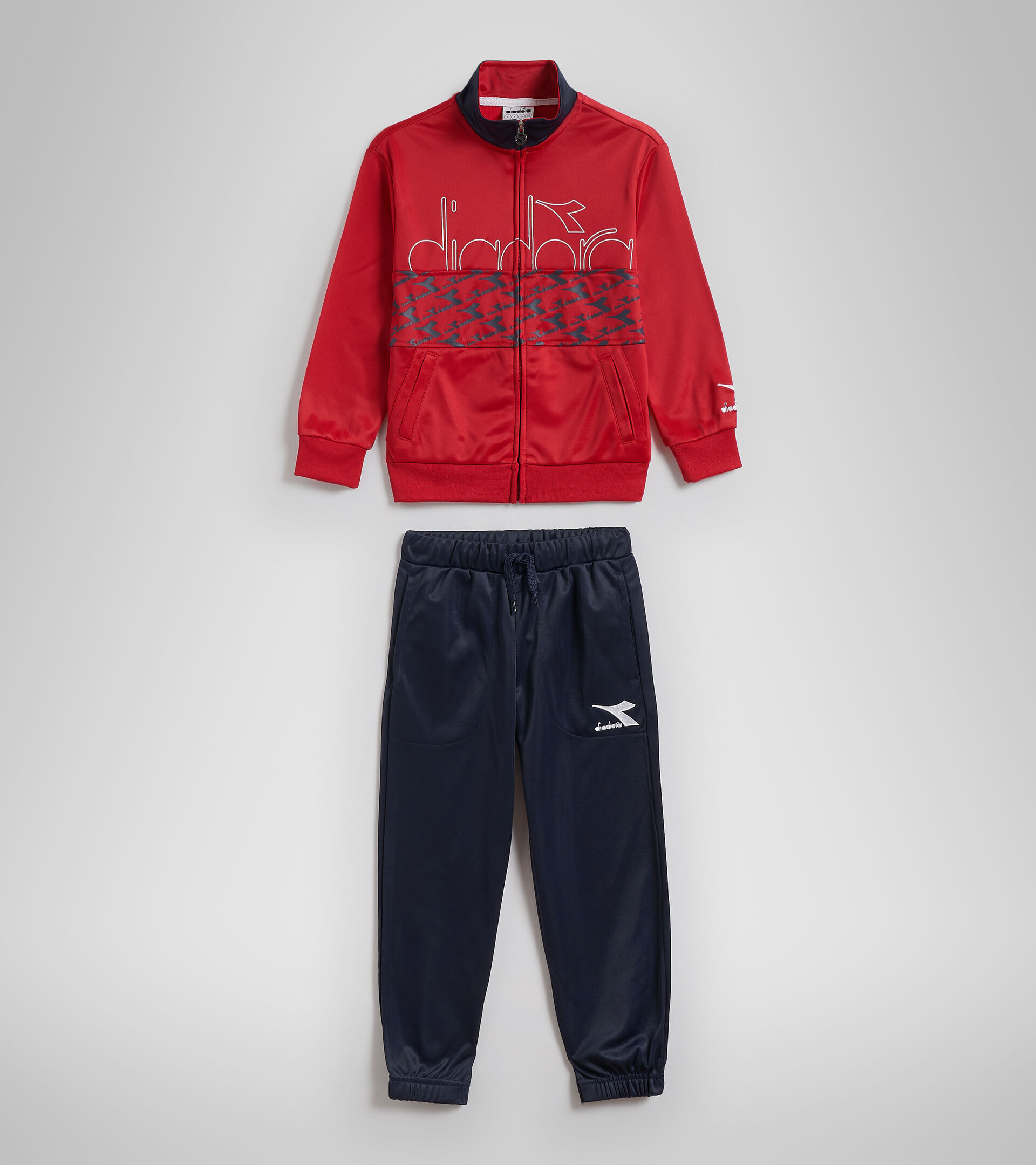 Tracksuit - Kids JB.TRACKSUIT FZ HOOPLA TANGO RED - Diadora