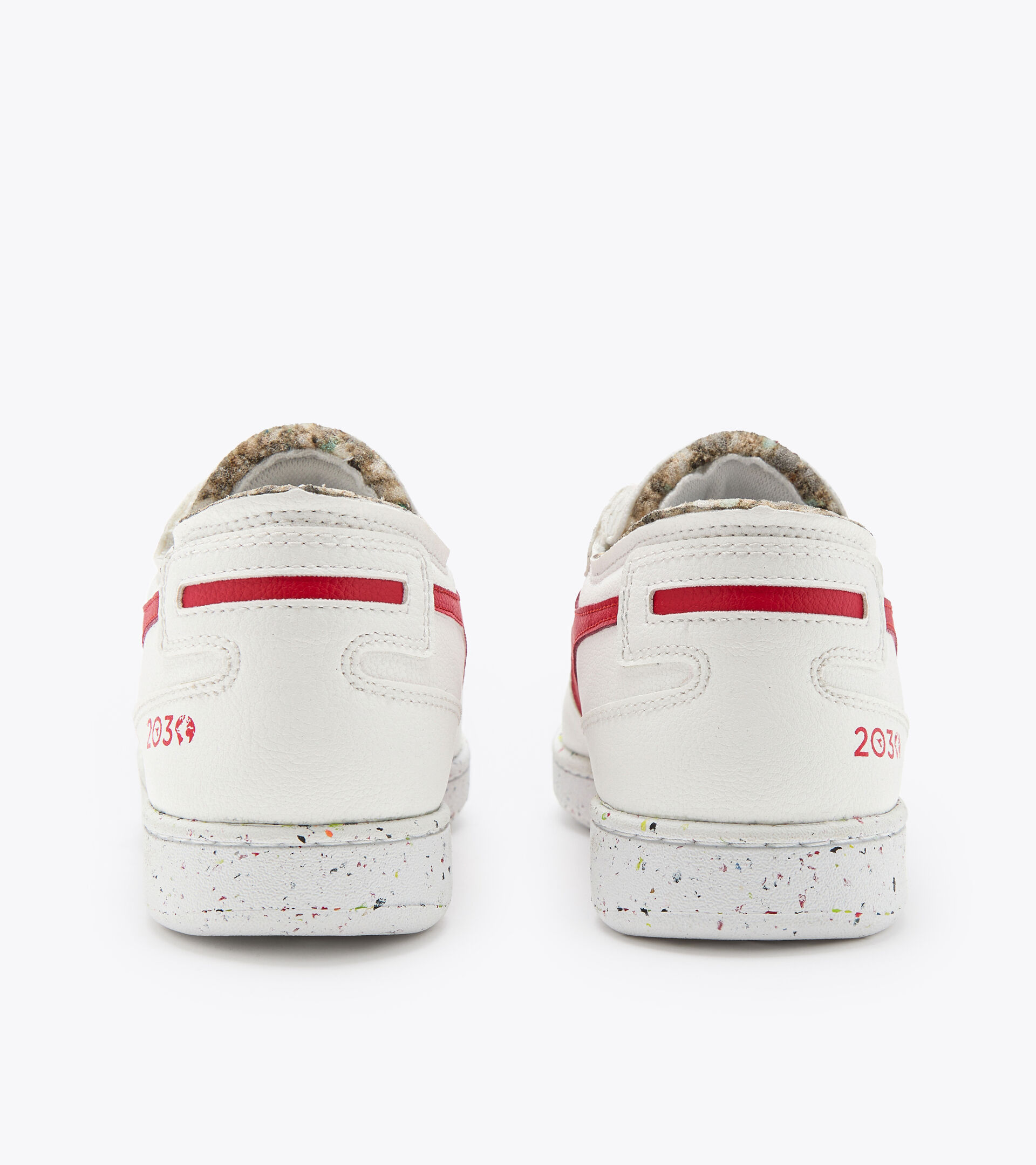 Heritage shoe - Unisex MI BASKET ROW CUT 2030 WHITE/FERRARI RED ITALY - Diadora