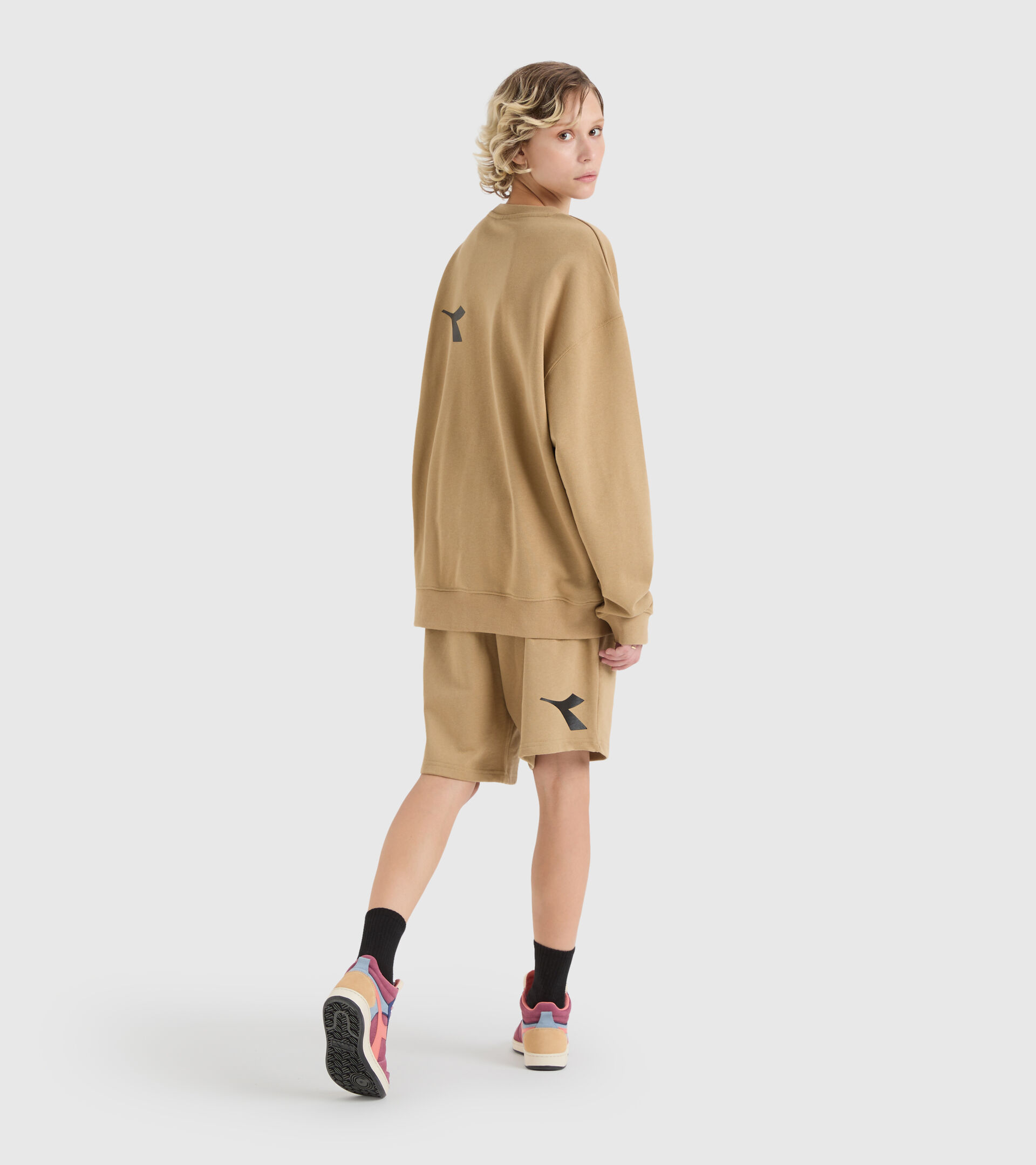 Cotton sweatshirt - Unisex SWEATSHIRT CREW MANIFESTO BEIGE TAN - Diadora