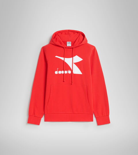 HOODIE CHROMIA, MOHNBLUME ROT Sweatshirt aus Baumwolle mit Kapuze - Herren HOODIE CHROMIA MOHNBLUME ROT - Diadora