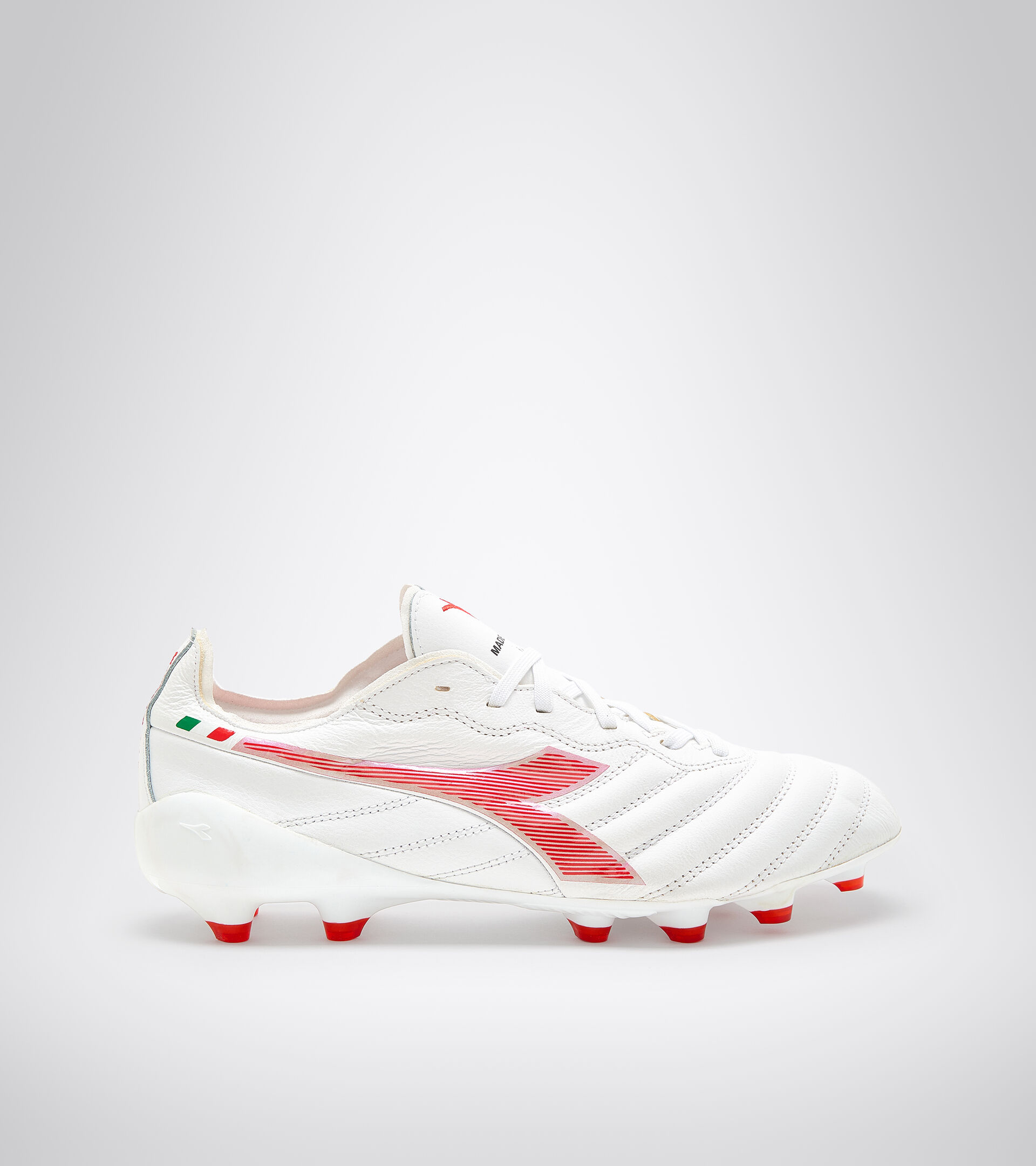 Firm ground and synthetic pitches football boots - Men’s BRASIL ELITE2 TECH ITA LPX WHITE/MILANO RED - Diadora