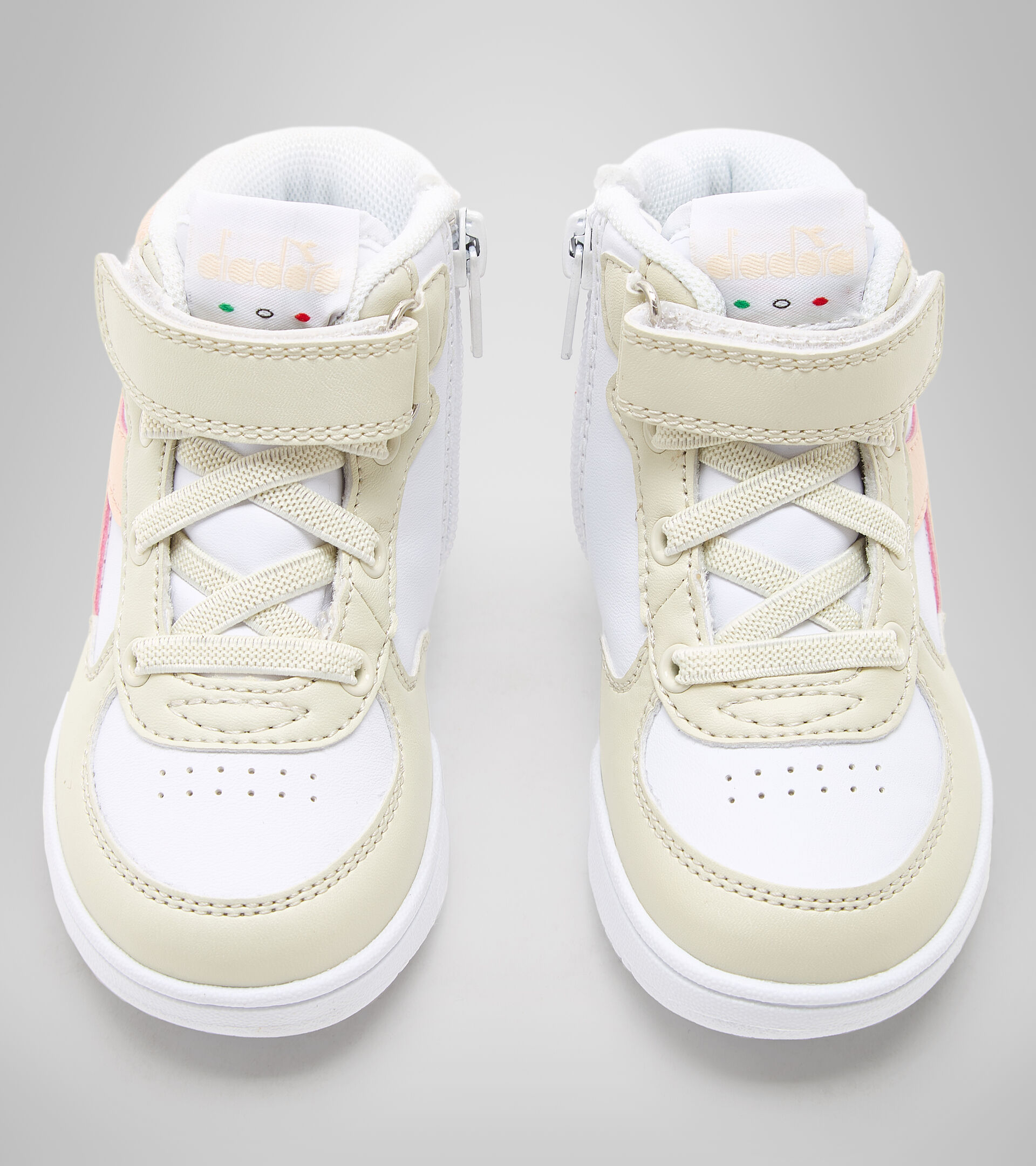 Sports shoes - Toddlers 1-4 years RAPTOR MID TD WHITE BONE/PASTEL ROSE TAN - Diadora