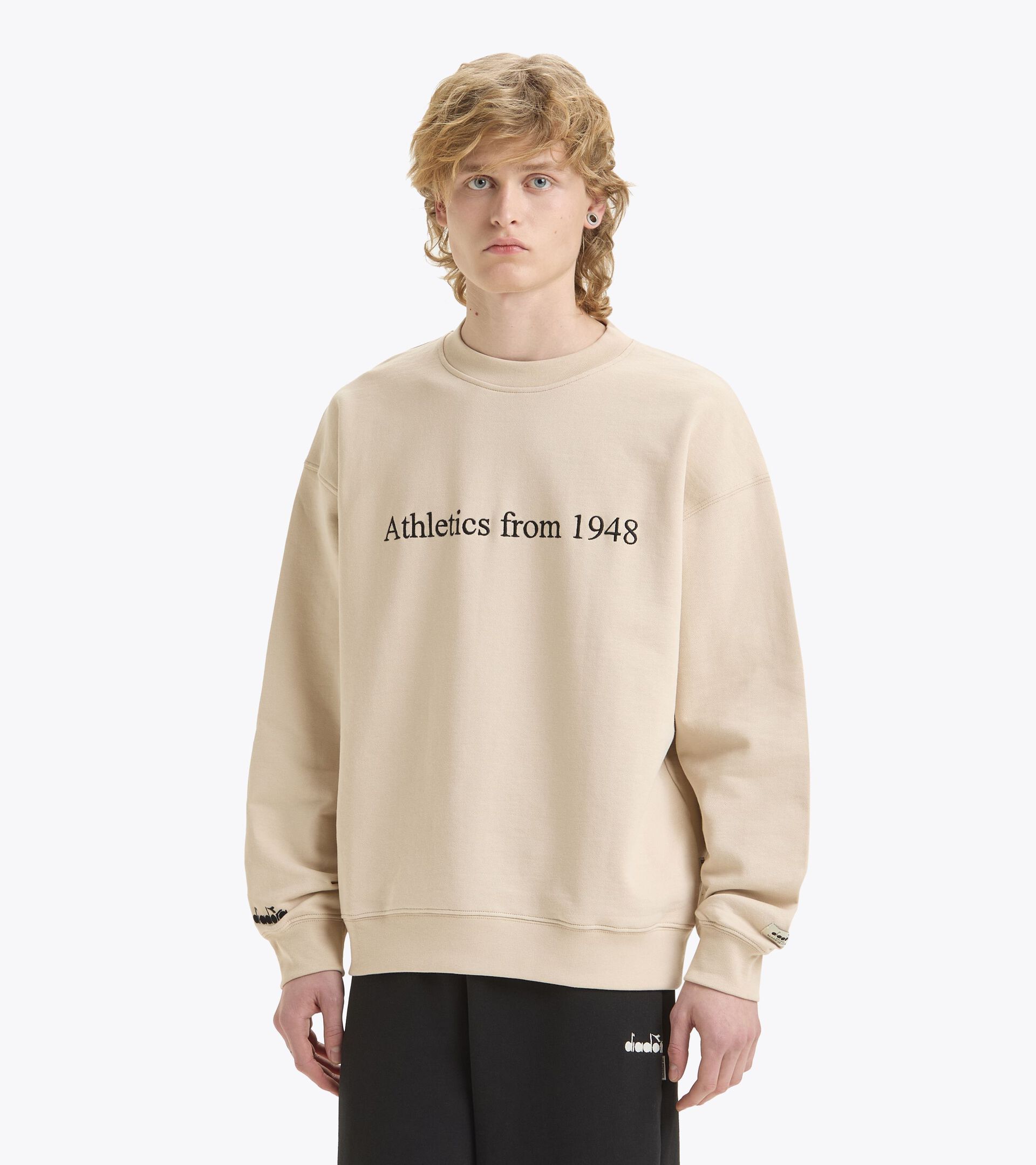 Sudadera de cuello redondo - Made in Italy - Gender neutral SWEATSHIRT CREW LEGACY DIA LLUVIOSO - Diadora