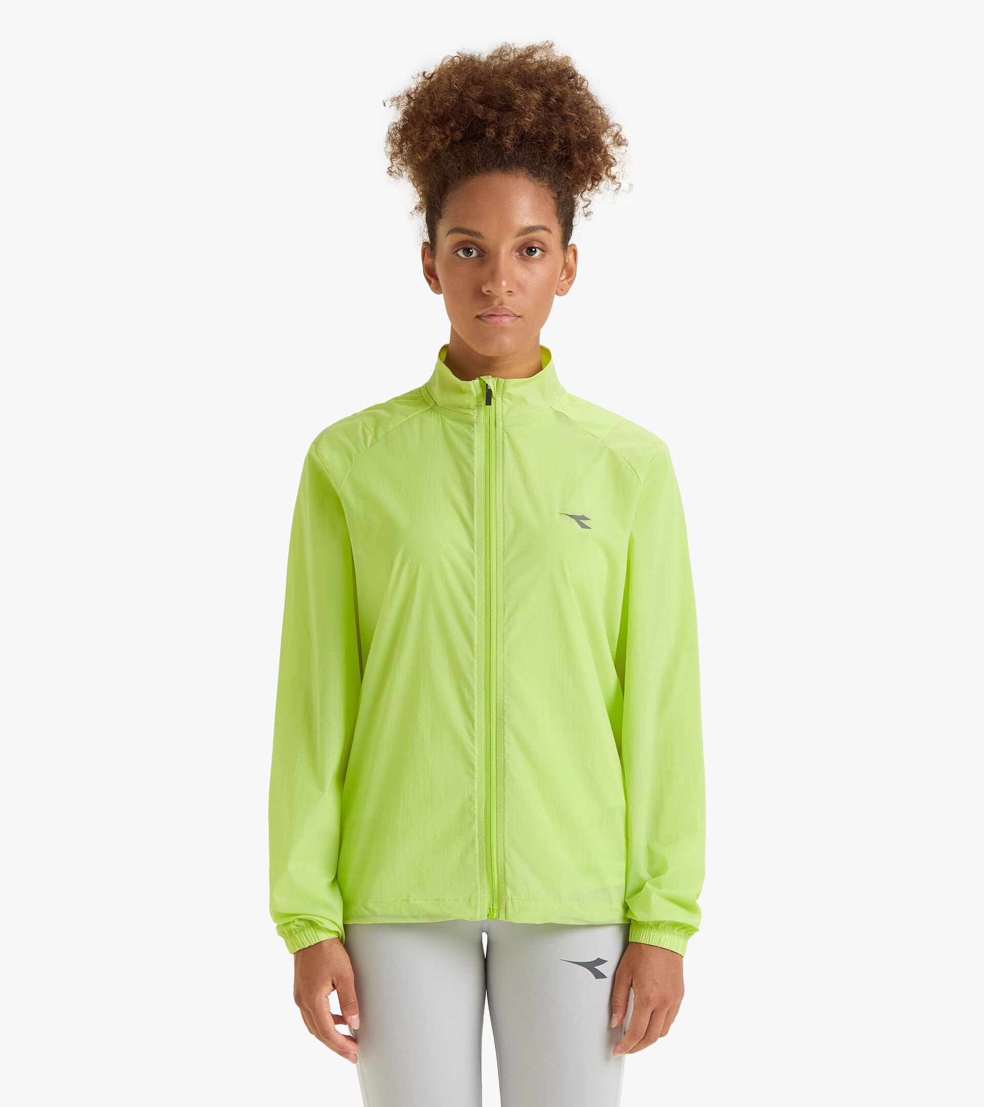 Packable windproof running jacket  - Women’s
 L. PACKABLE WIND JACKET SHADOW LIME - Diadora