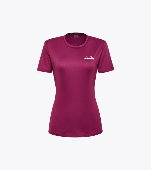 T-shirt da tennis - Donna L. SS T-SHIRT VIOLA LAMPONE (55050) - Diadora