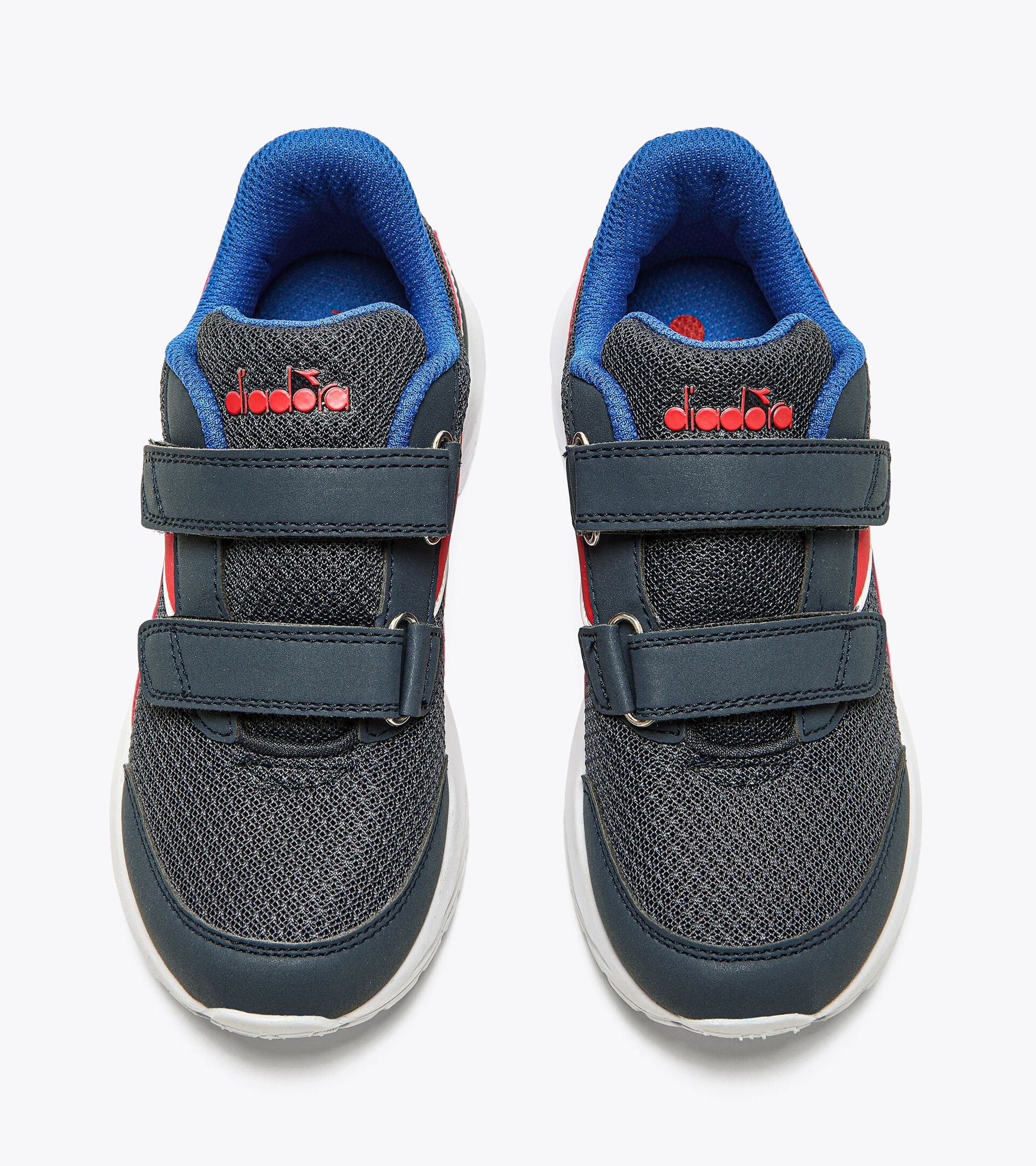 Junior running shoes - Gender Neutral FALCON 3 JR V BLUE CORSAIR /HIGH RISK RED - Diadora