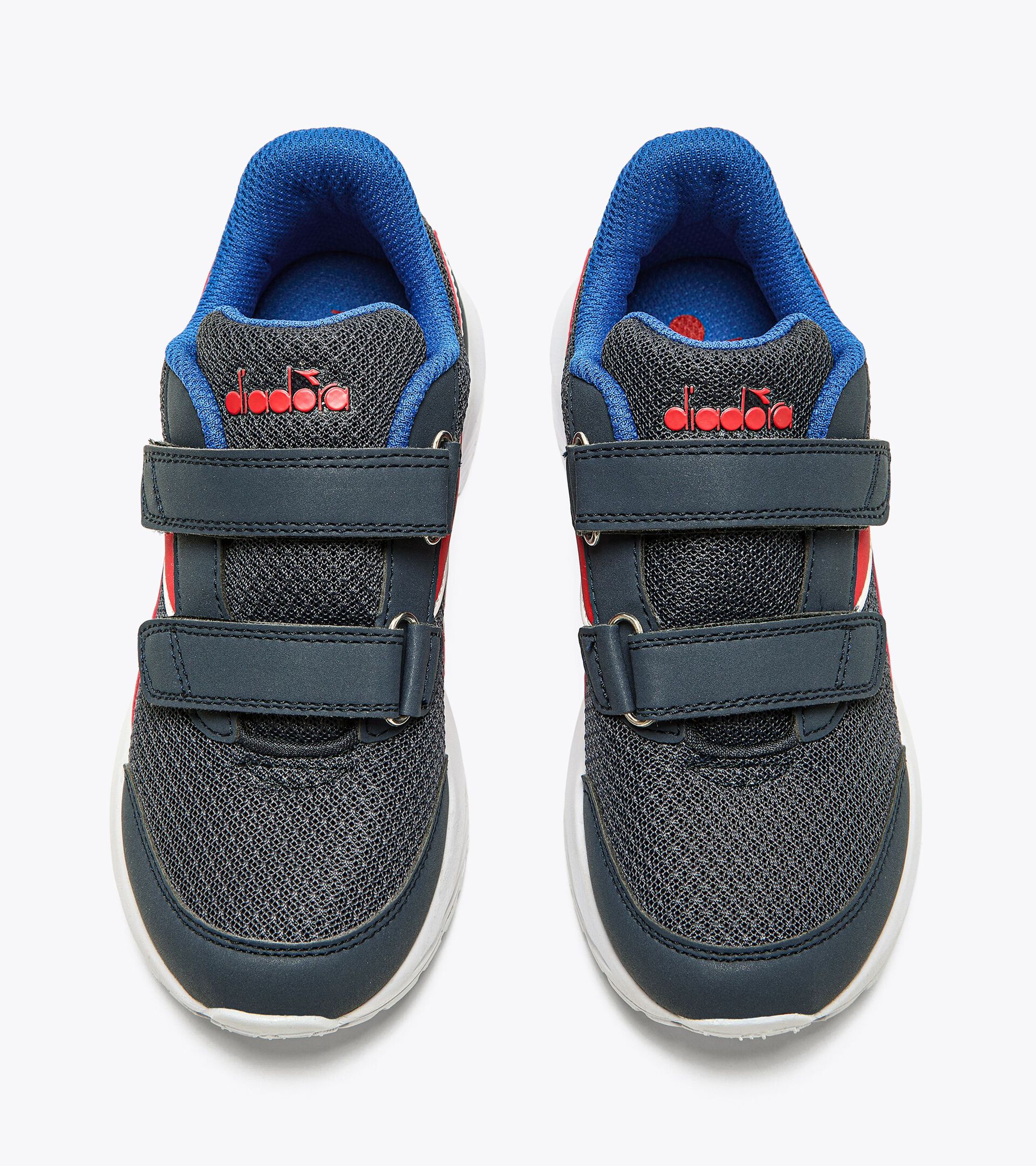 Junior running shoes - Gender Neutral FALCON 3 JR V BLUE CORSAIR /HIGH RISK RED - Diadora