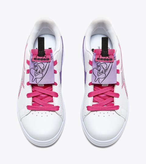 GAME STEP P PS LOLA LABEL LT, WHITE/VIOLET IRIS Sports sneakers - Girls - 4 to 8 years old GAME STEP P PS LOLA LABEL LT WHITE/VIOLET IRIS - Diadora