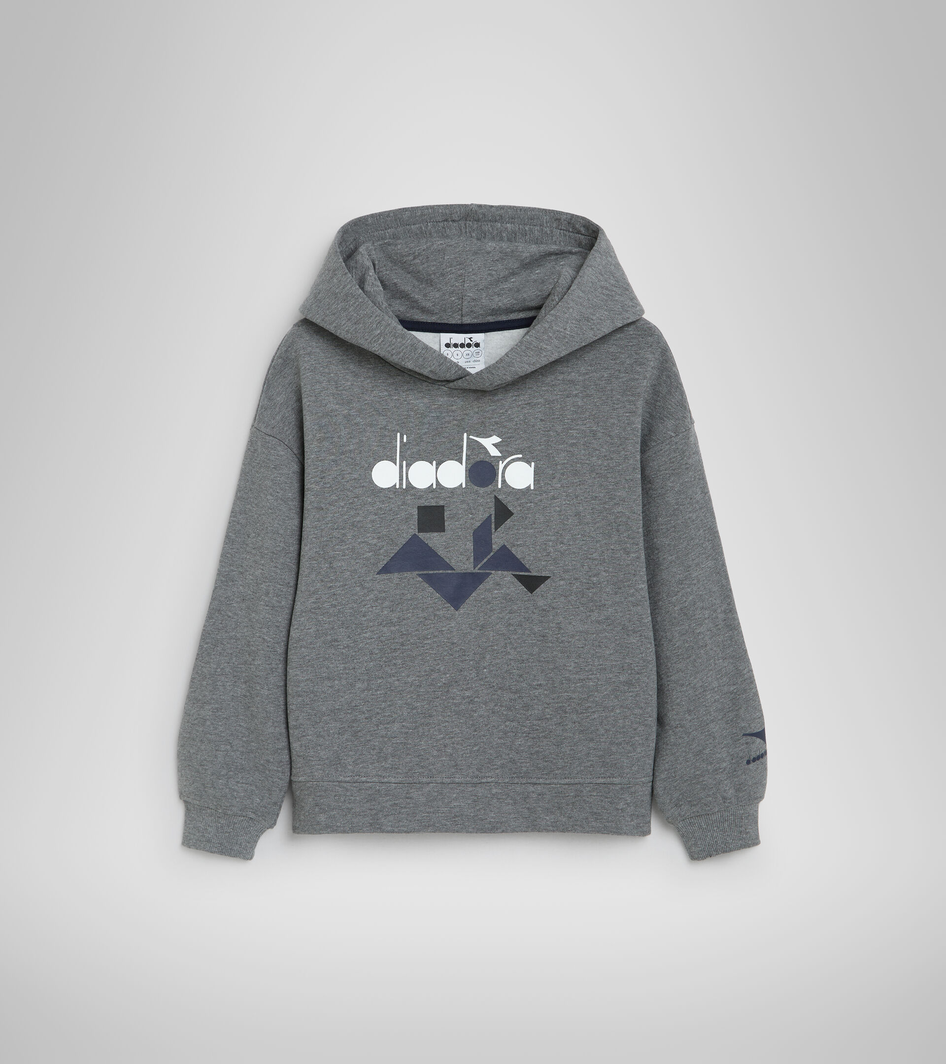 Hooded sweatshirt - Kids JB.HOODIE SWEAT TWISTER DARK GRAY MELANGE (C6096) - Diadora