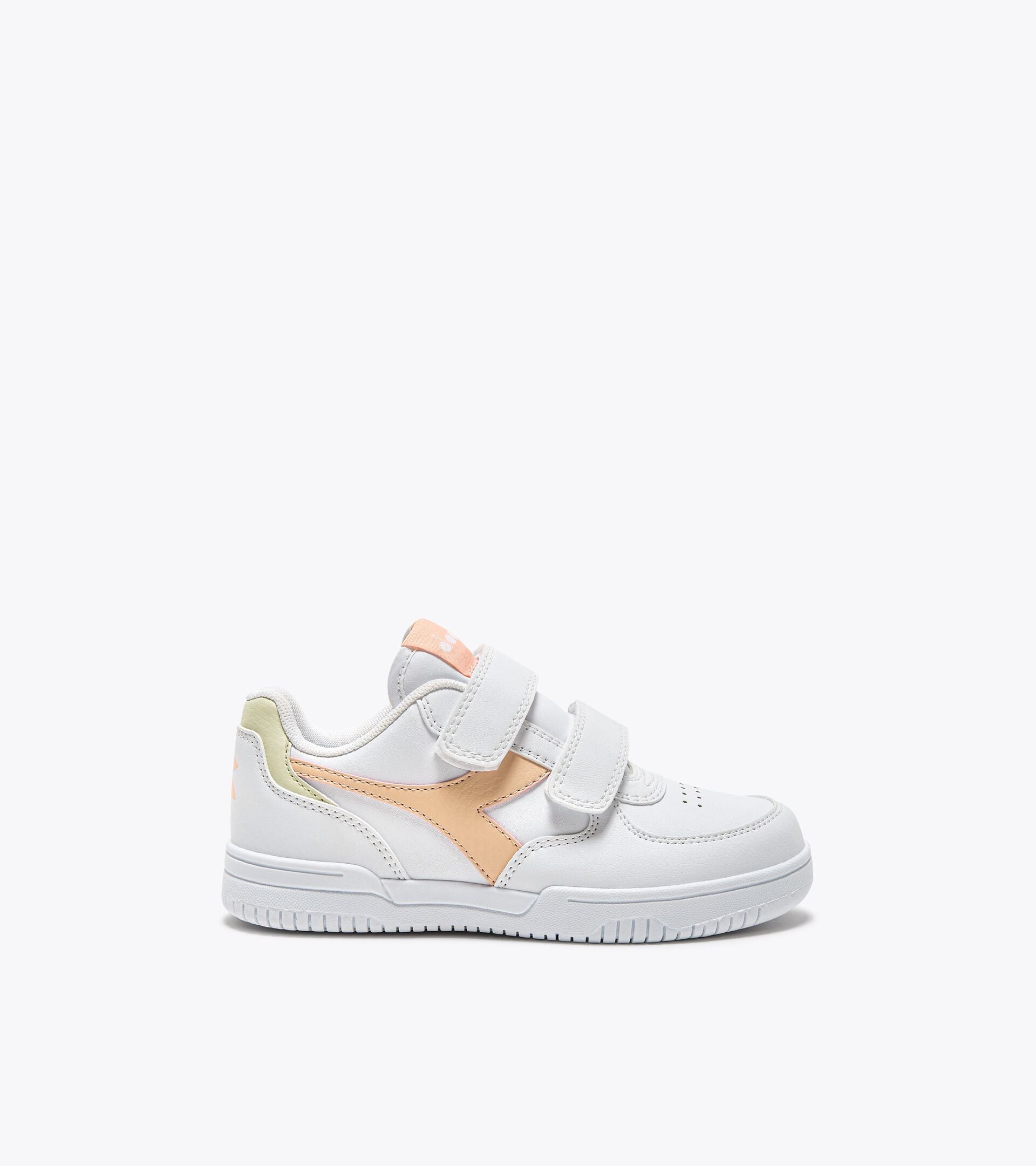 Chaussures de sport - Gar&ccedil;on 4-8 ans RAPTOR LOW PS BLANC/PECHE PARFAIT - Diadora