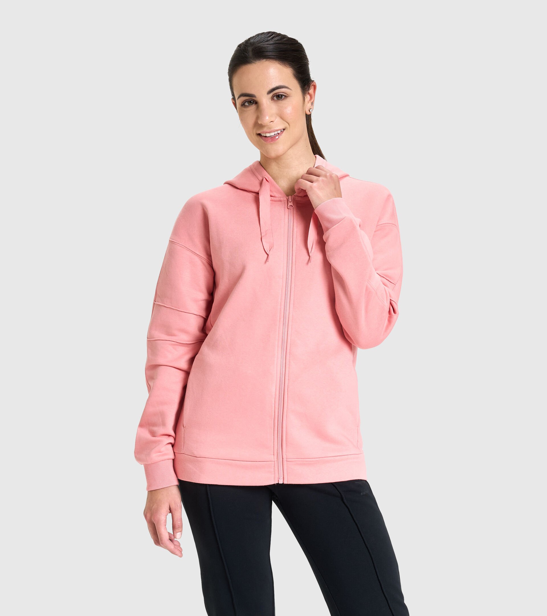 Hooded sweatshirt - Women L.HOODIE FZ BLINK LOBSTER BISQUE - Diadora