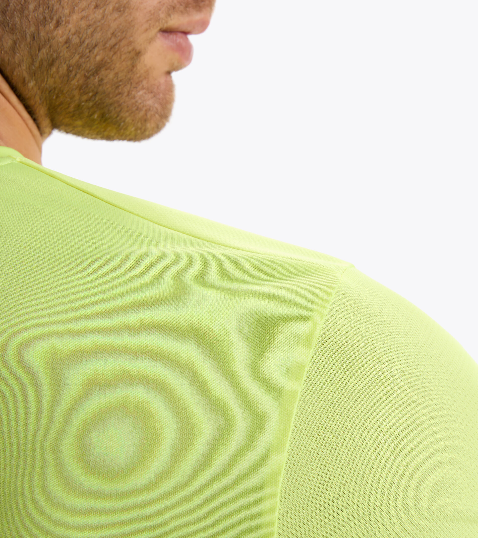 Short-sleeved running T-shirt - Men SS CORE TEE NEON YELLOW - Diadora