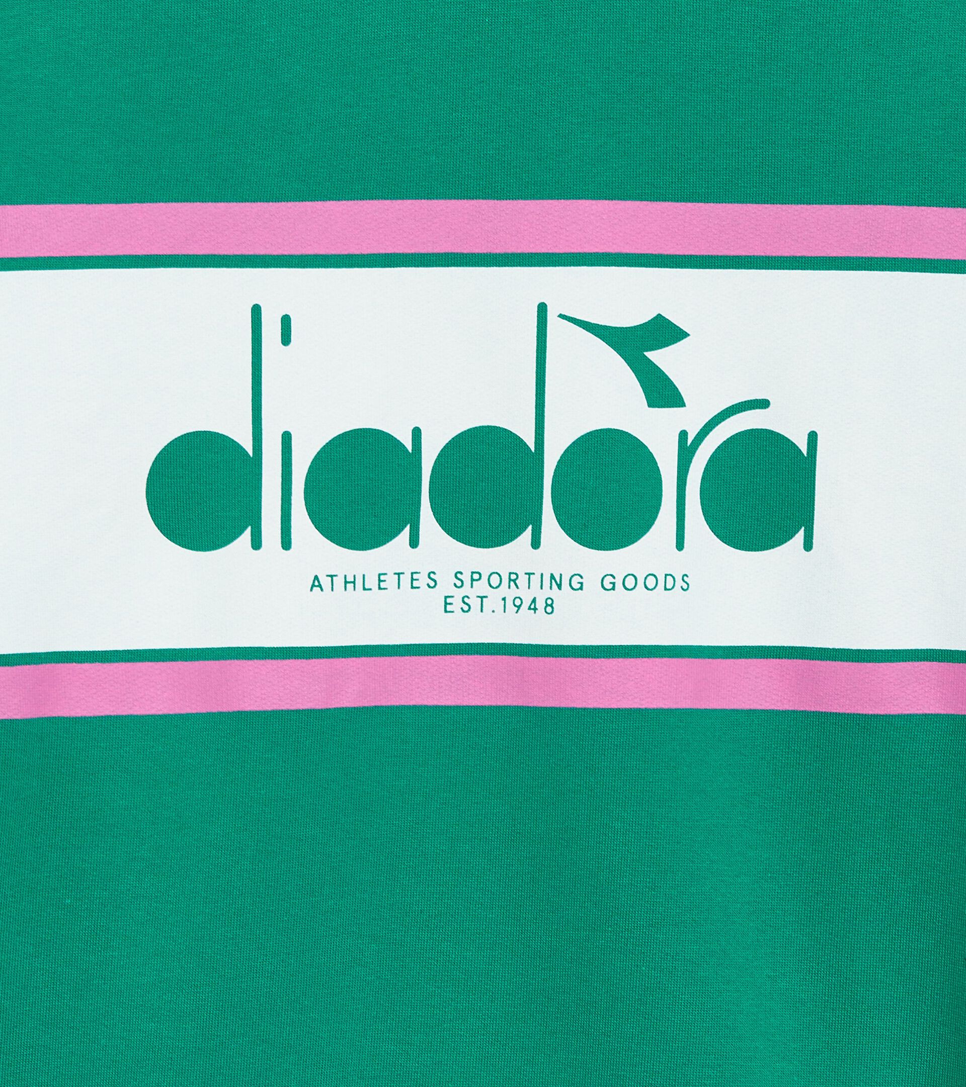 Sweatshirt aus Baumwolle mit rundem Ausschnitt - alle Geschlechter SWEATSHIRT CREW LOGO GRUEN 562 C - Diadora