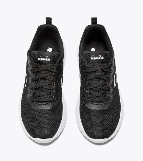 Running shoe -  8 to 16 years old - All-gender EVO RUN GS BLACK /WHITE - Diadora