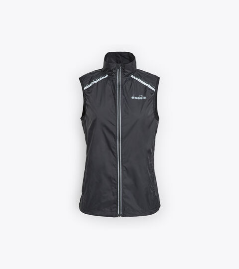 L. PACKABLE VEST, SCHWARZ Running windproof vest - Women L. PACKABLE VEST SCHWARZ - Diadora