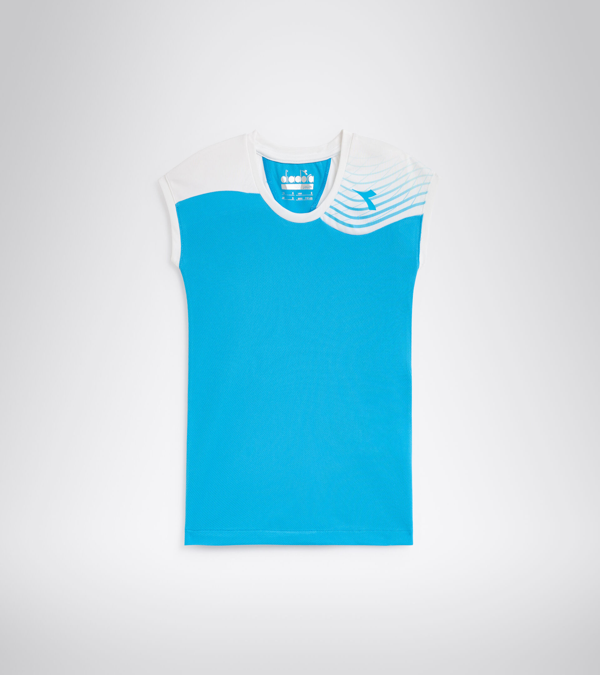Camiseta de tenis - Junior G. T-SHIRT COURT AZUL REAL FLUO - Diadora
