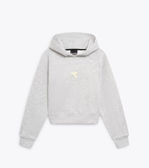 Hoodie - Girls JG. HOODIE RHINESTONE LIGHT MIDDLE GREY MELANGE - Diadora