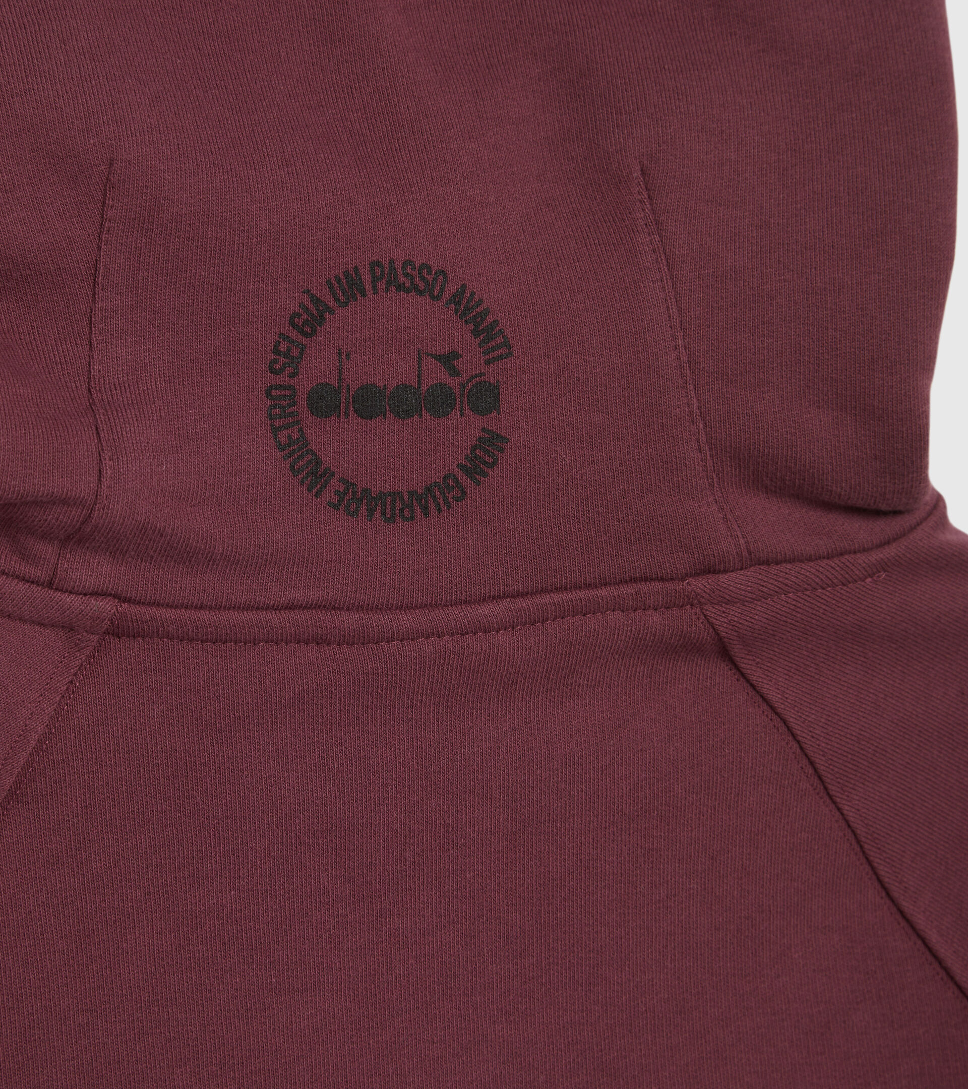 Sweatshirt aus Baumwolle mit Kapuze - Damen L. HOODIE CROP MANIFESTO VERNICHTET VIOLETT - Diadora